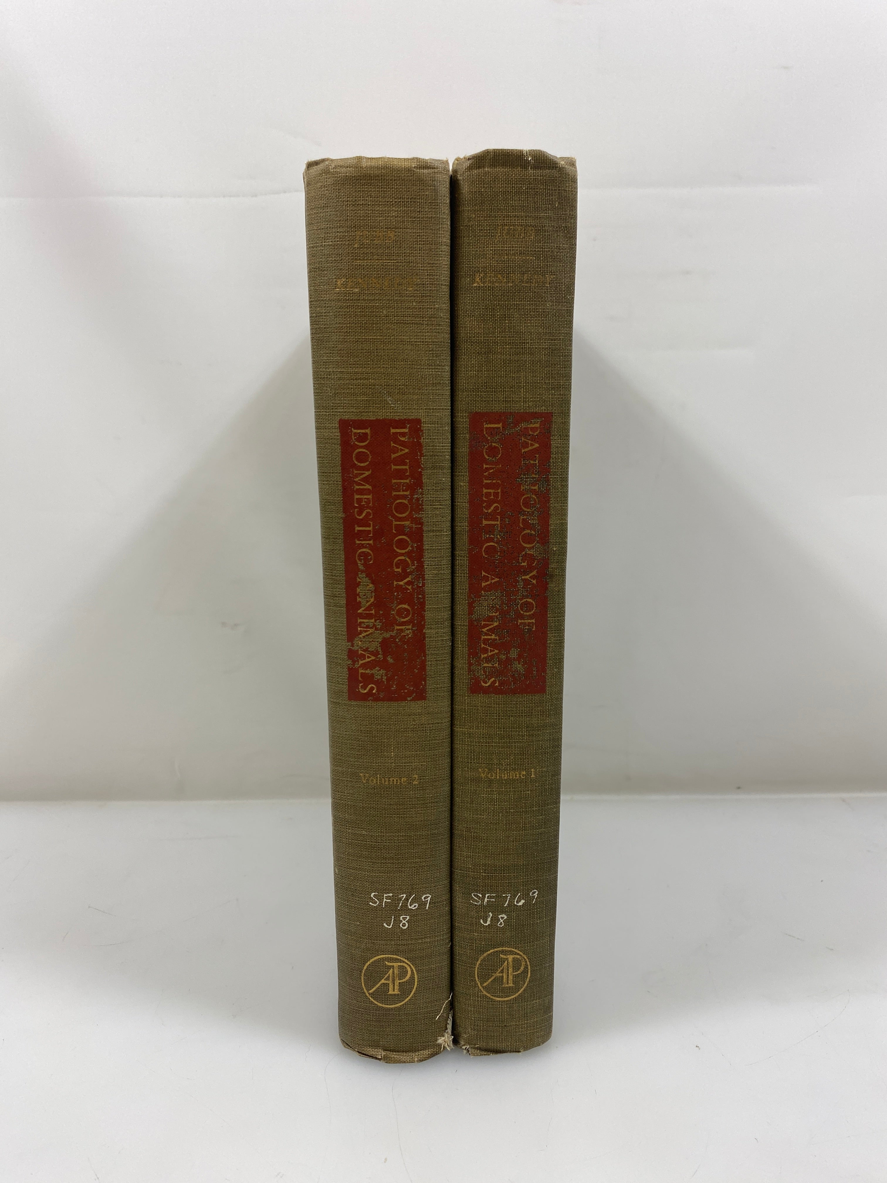2 Vol. Set: Pathology of Domestic Animals by Jubb/Kennedy 1-2 Ex-libra 1965 HC