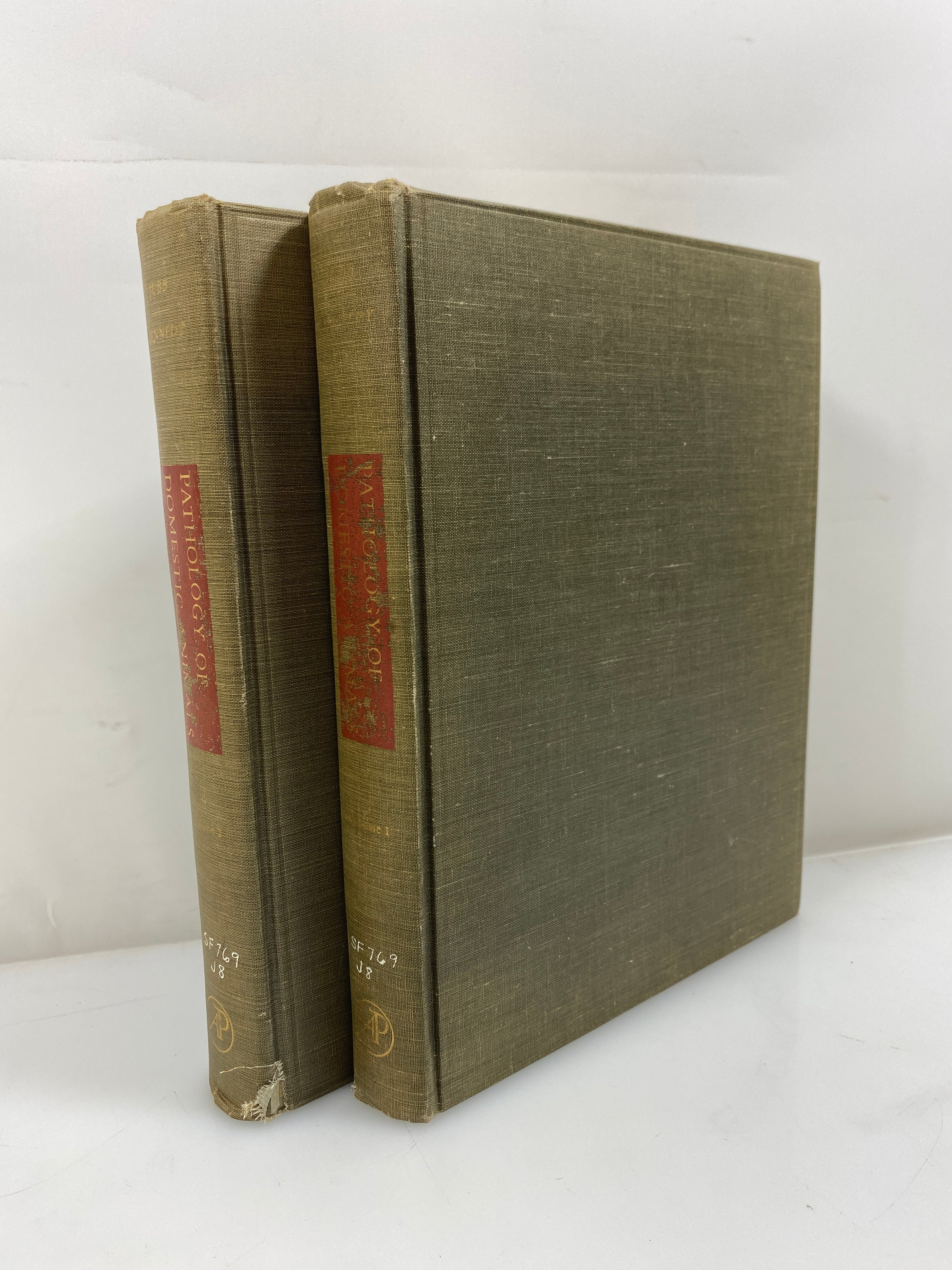 2 Vol. Set: Pathology of Domestic Animals by Jubb/Kennedy 1-2 Ex-libra 1965 HC
