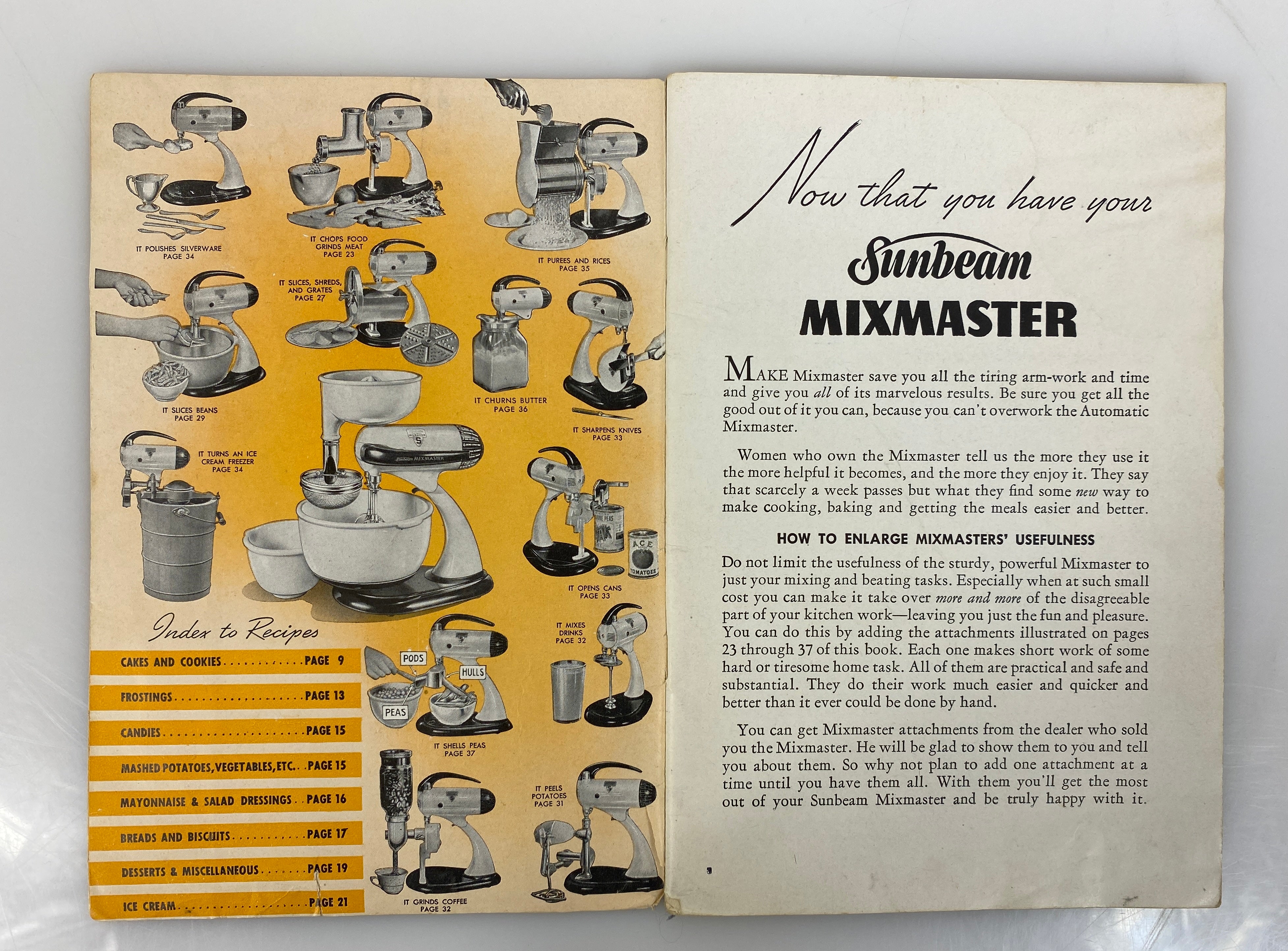 2 Vols: 1948 Sunbeam Mixmaster w Price List/KitchenAid Stand Mixer 2006