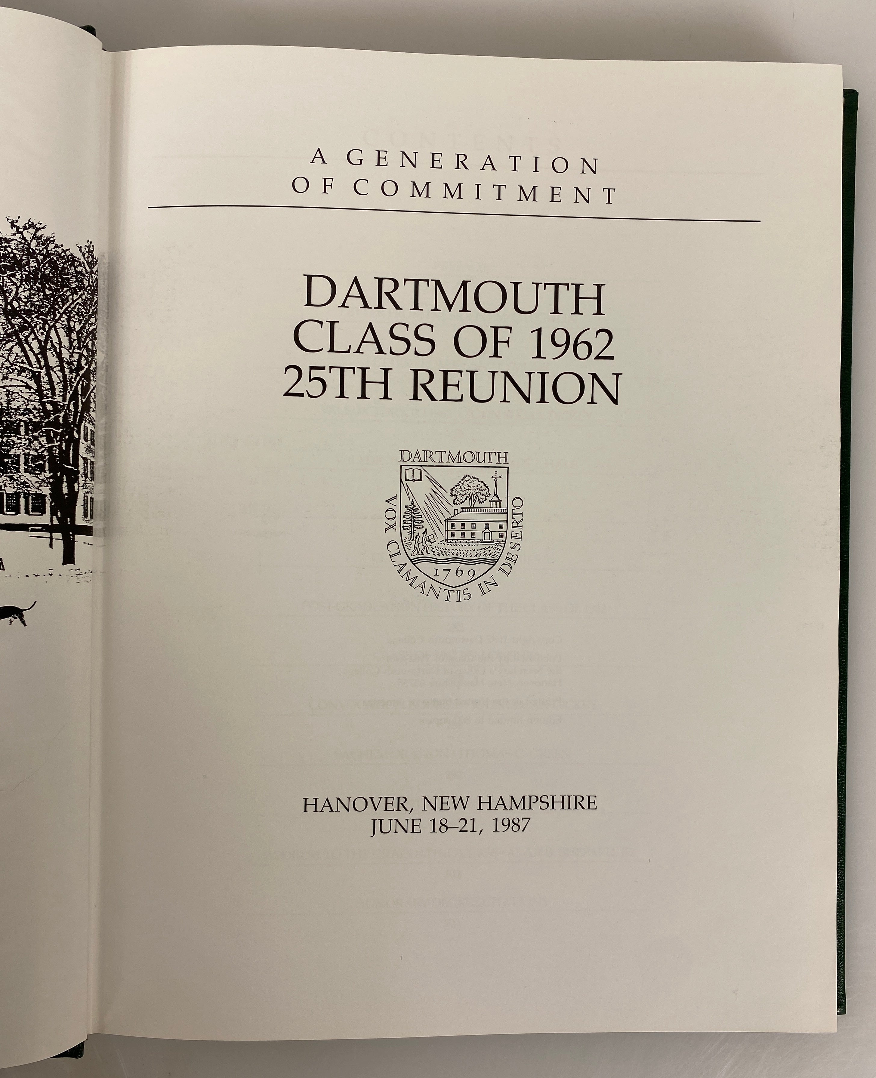 2 Vols: 1962 Dartmouth College Yearbook/25th Class Reunion Yearbook HC