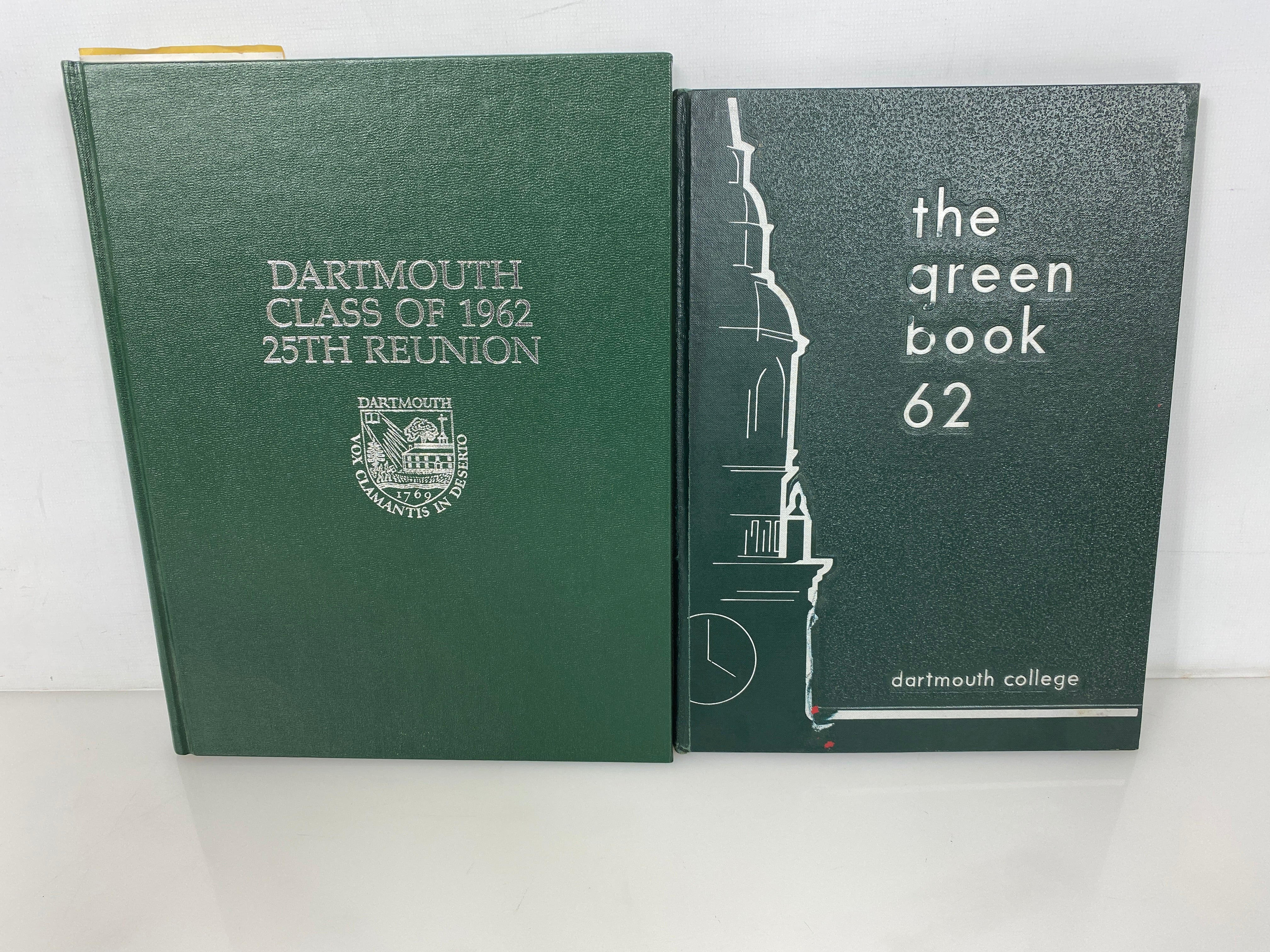 2 Vols: 1962 Dartmouth College Yearbook/25th Class Reunion Yearbook HC