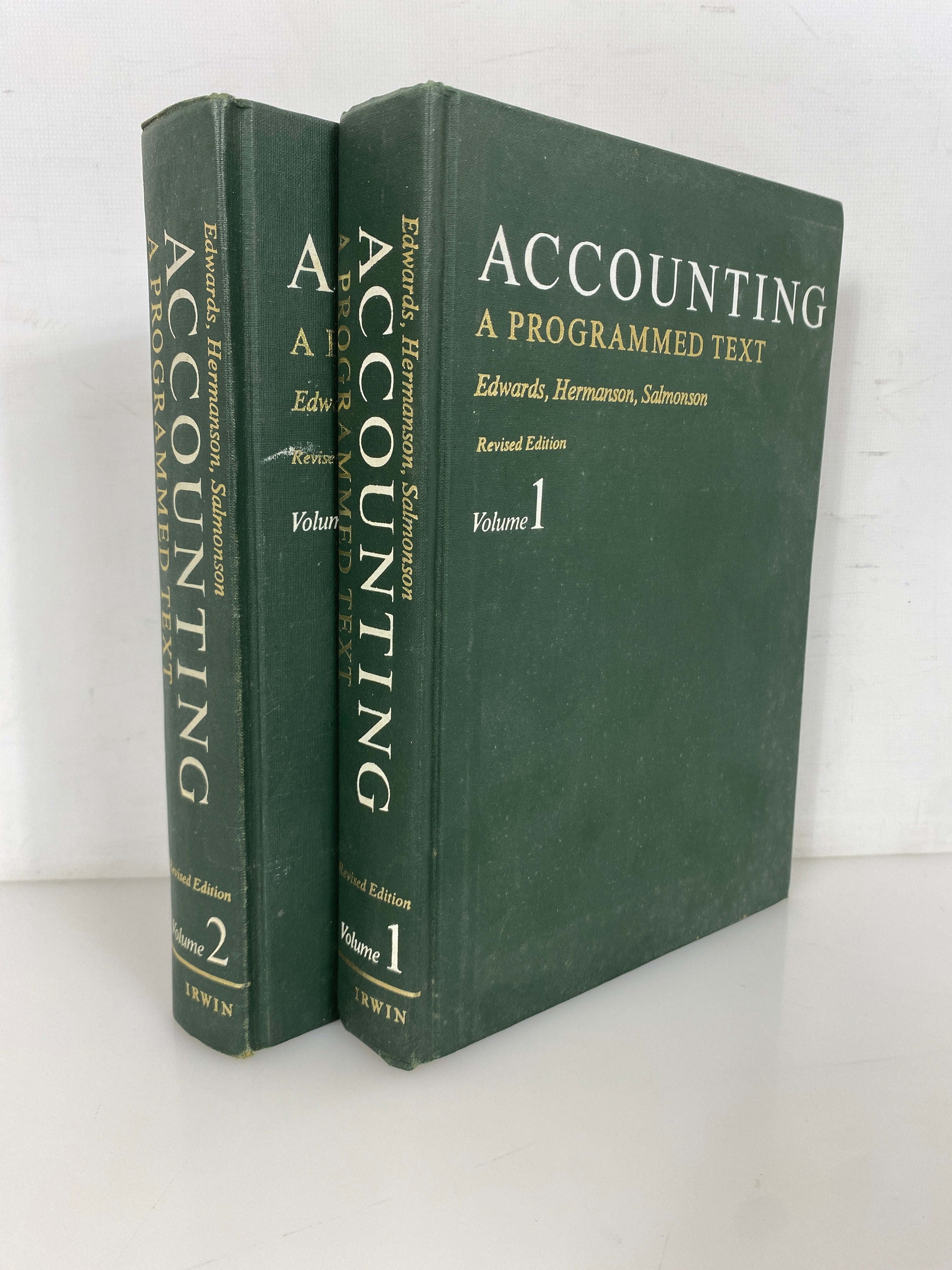 2 Vols: Accounting A Programmed Text 1 & 2 by Edwards 1972-73 Vintage HC