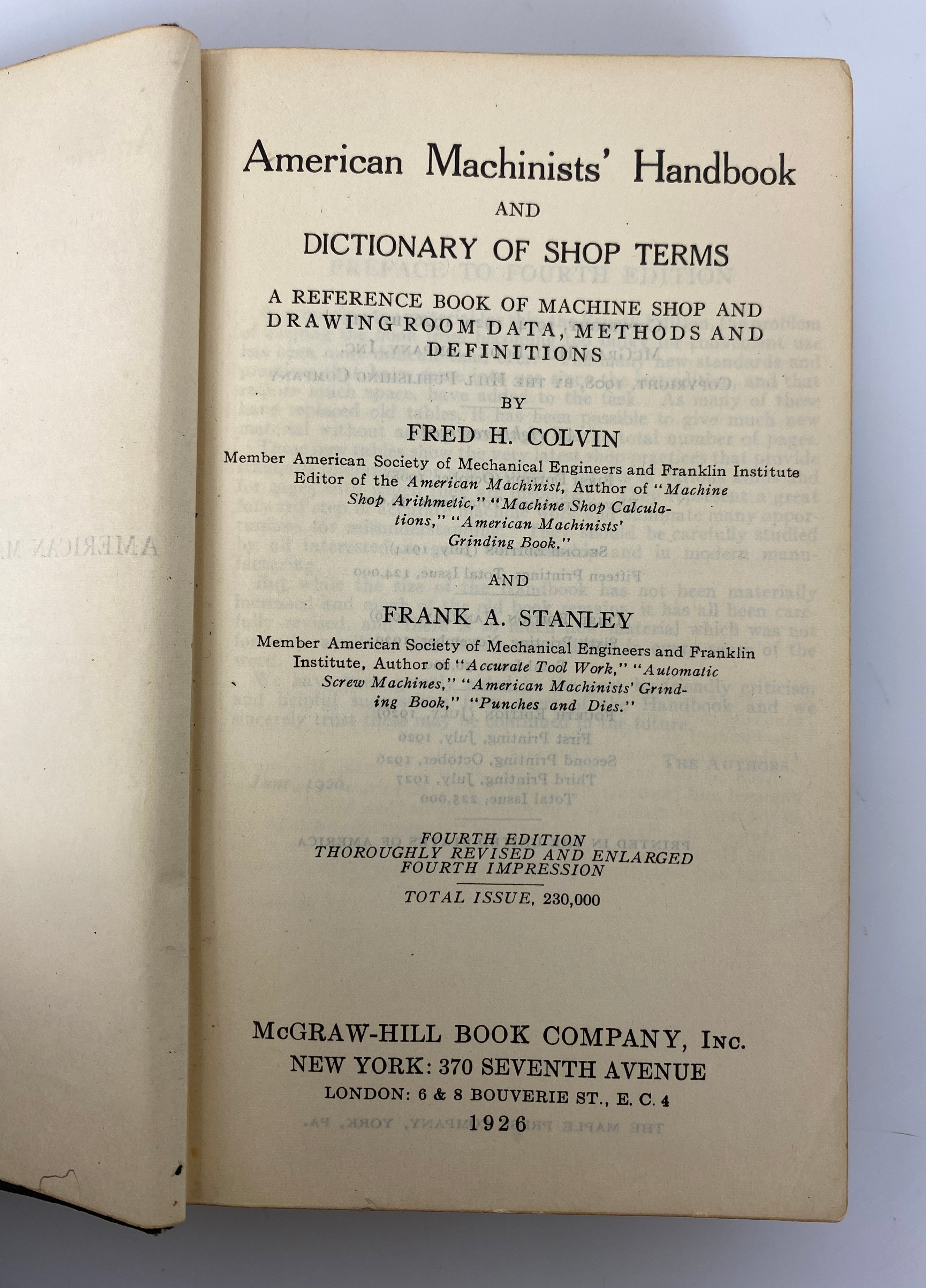 2 Vols: American Machinists Handbook/Advanced Diemaking 1926-67 HC