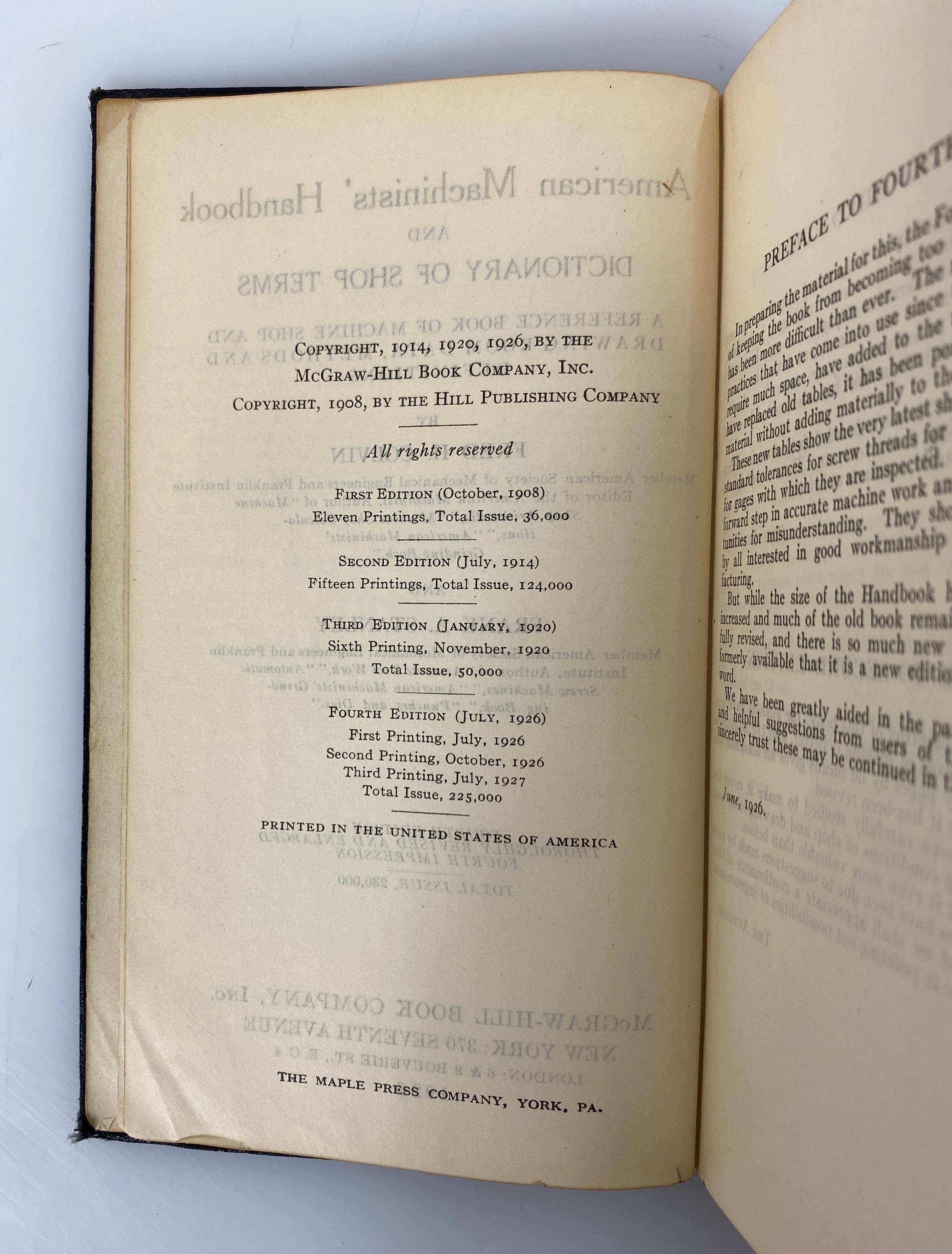 2 Vols: American Machinists Handbook/Advanced Diemaking 1926-67 HC