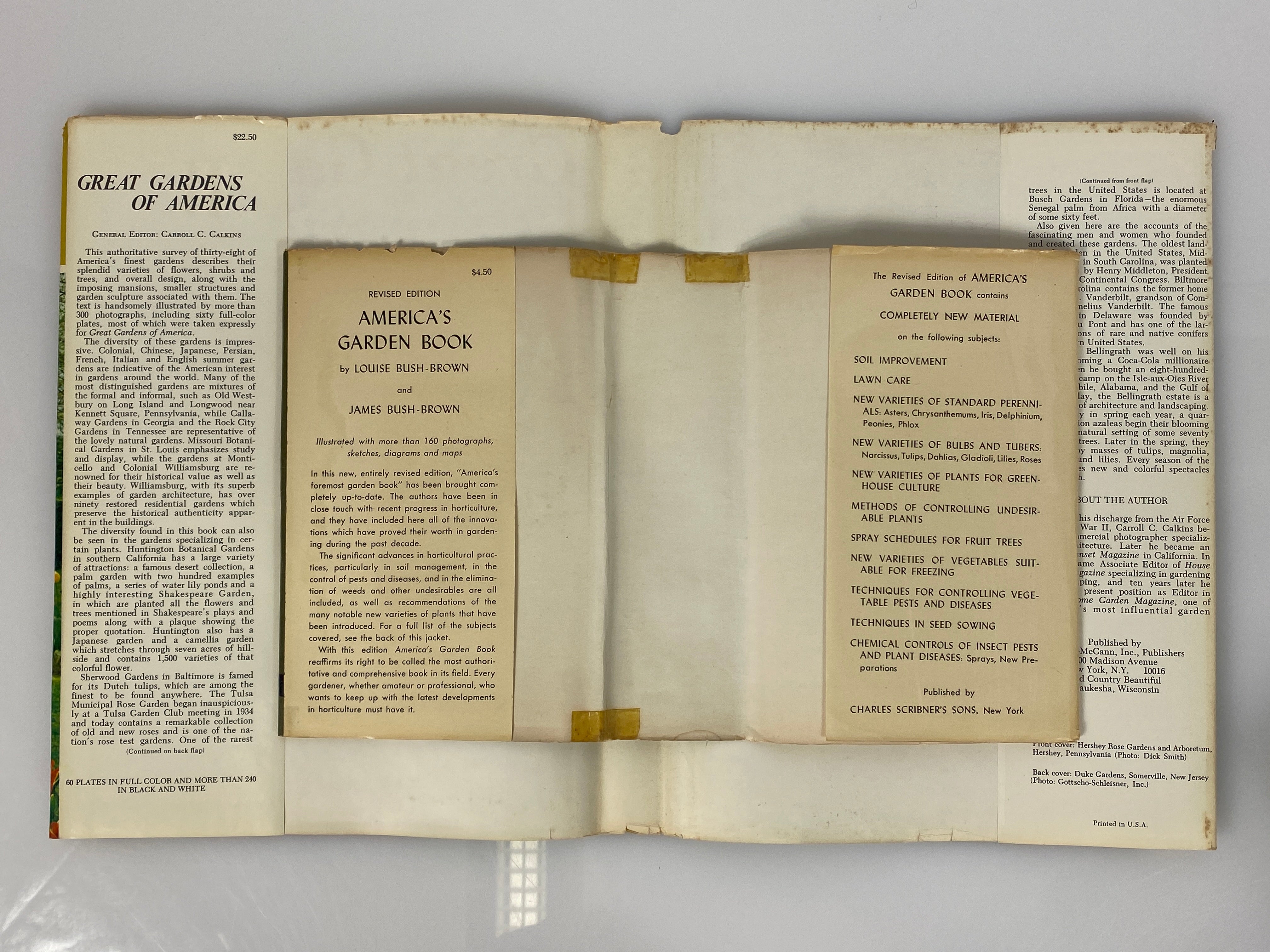 2 Vols: America's Garden Book/Great Gardens of America 1952-69 HC DJ