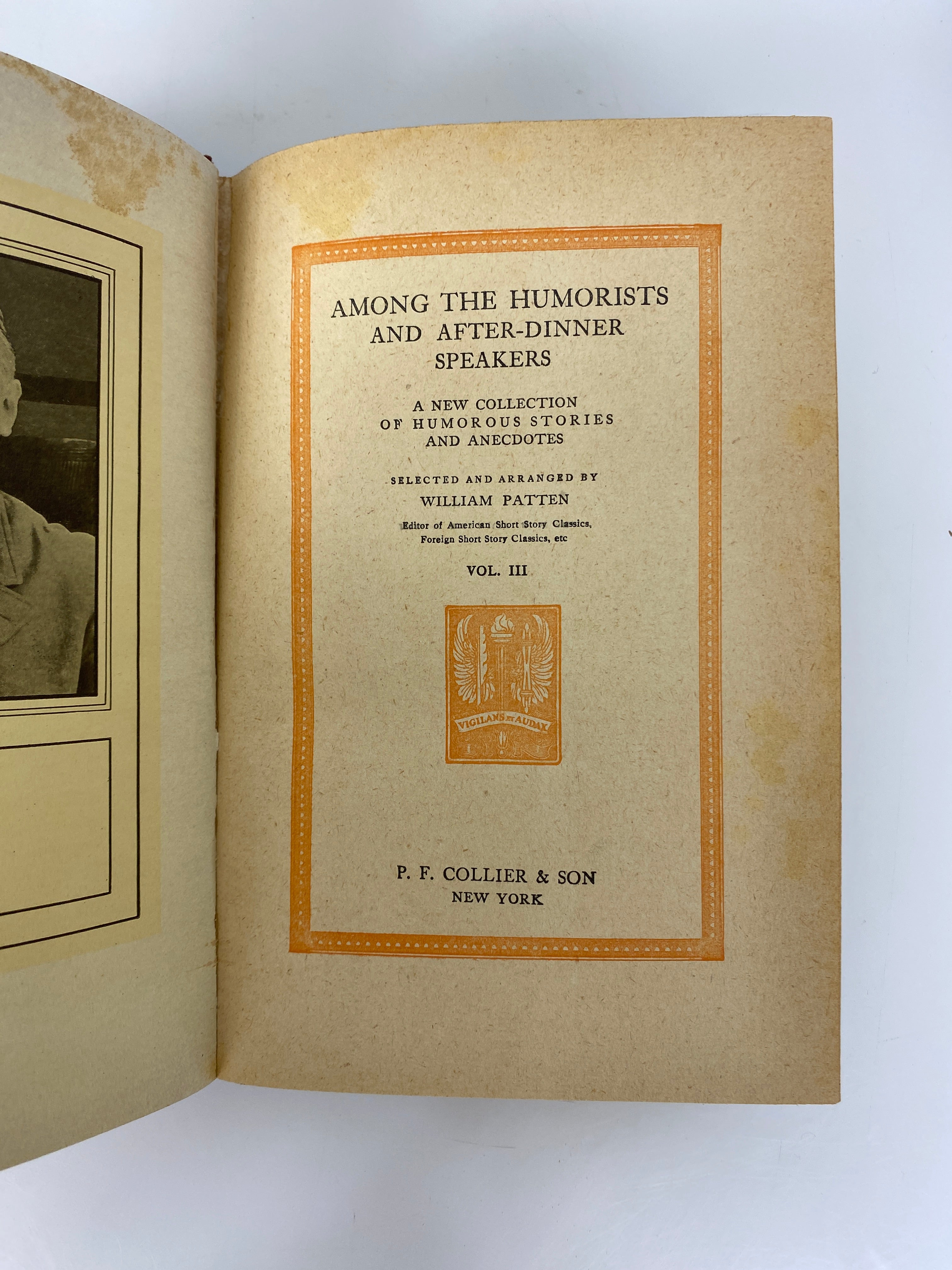 2 Vols: Among the Humorists & After Dinner Speakers (II & III) 1909 Antique HC
