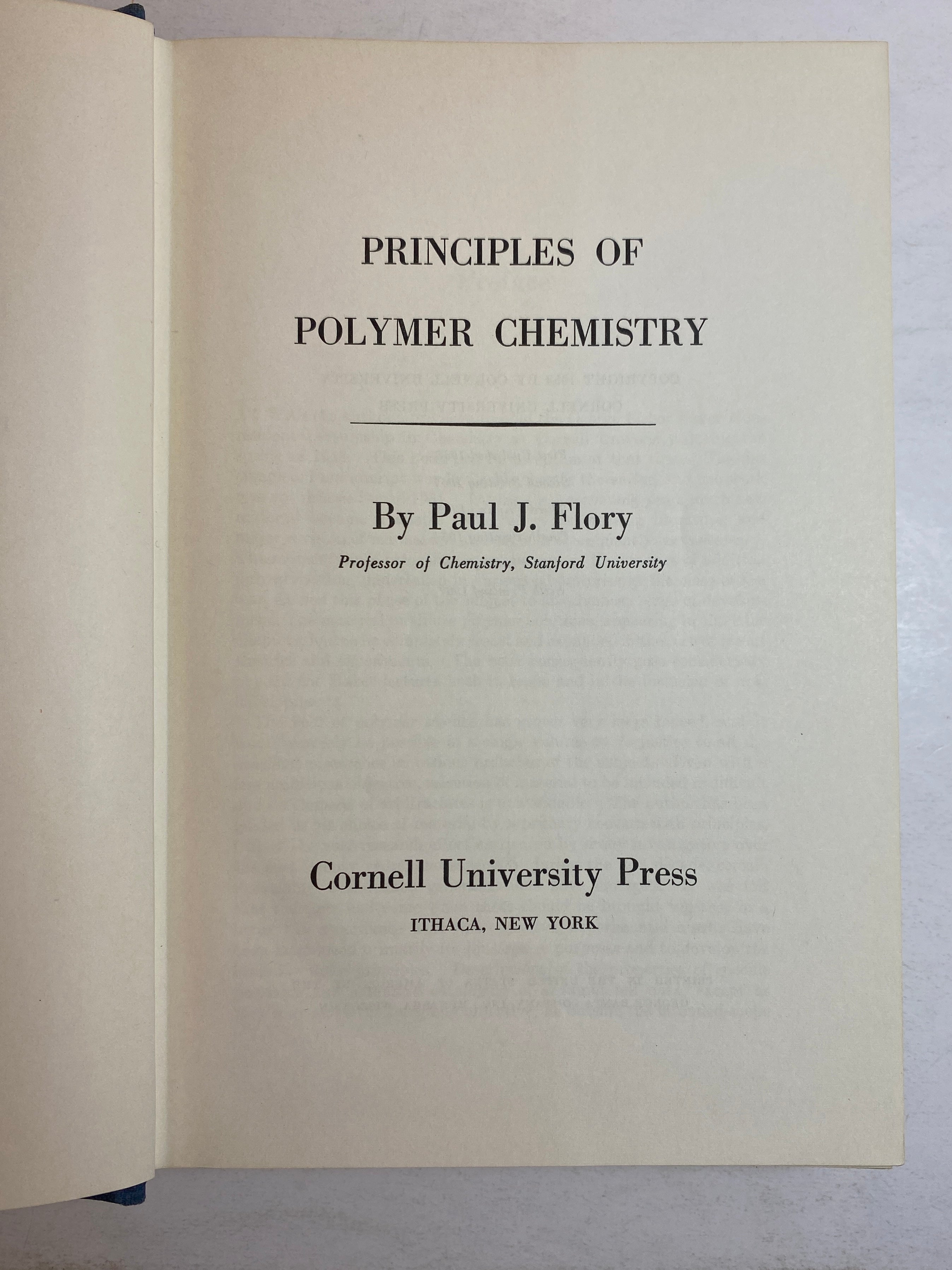 2 Vols: Basic Principles of Organic Chemistry/Polymer Chemistry 1965-67 HC