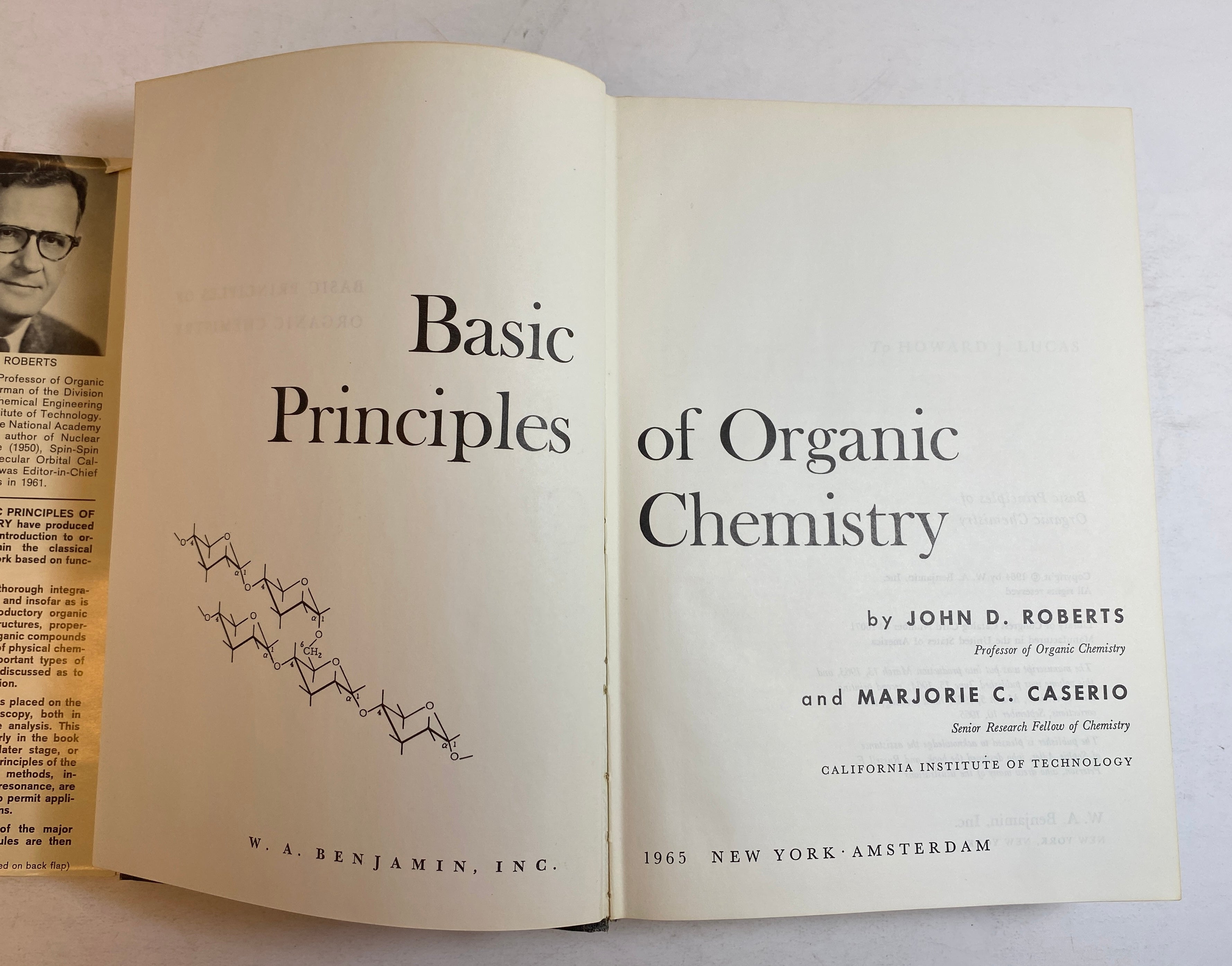 2 Vols: Basic Principles of Organic Chemistry/Polymer Chemistry 1965-67 HC