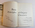 2 Vols: Basic Principles of Organic Chemistry/Polymer Chemistry 1965-67 HC