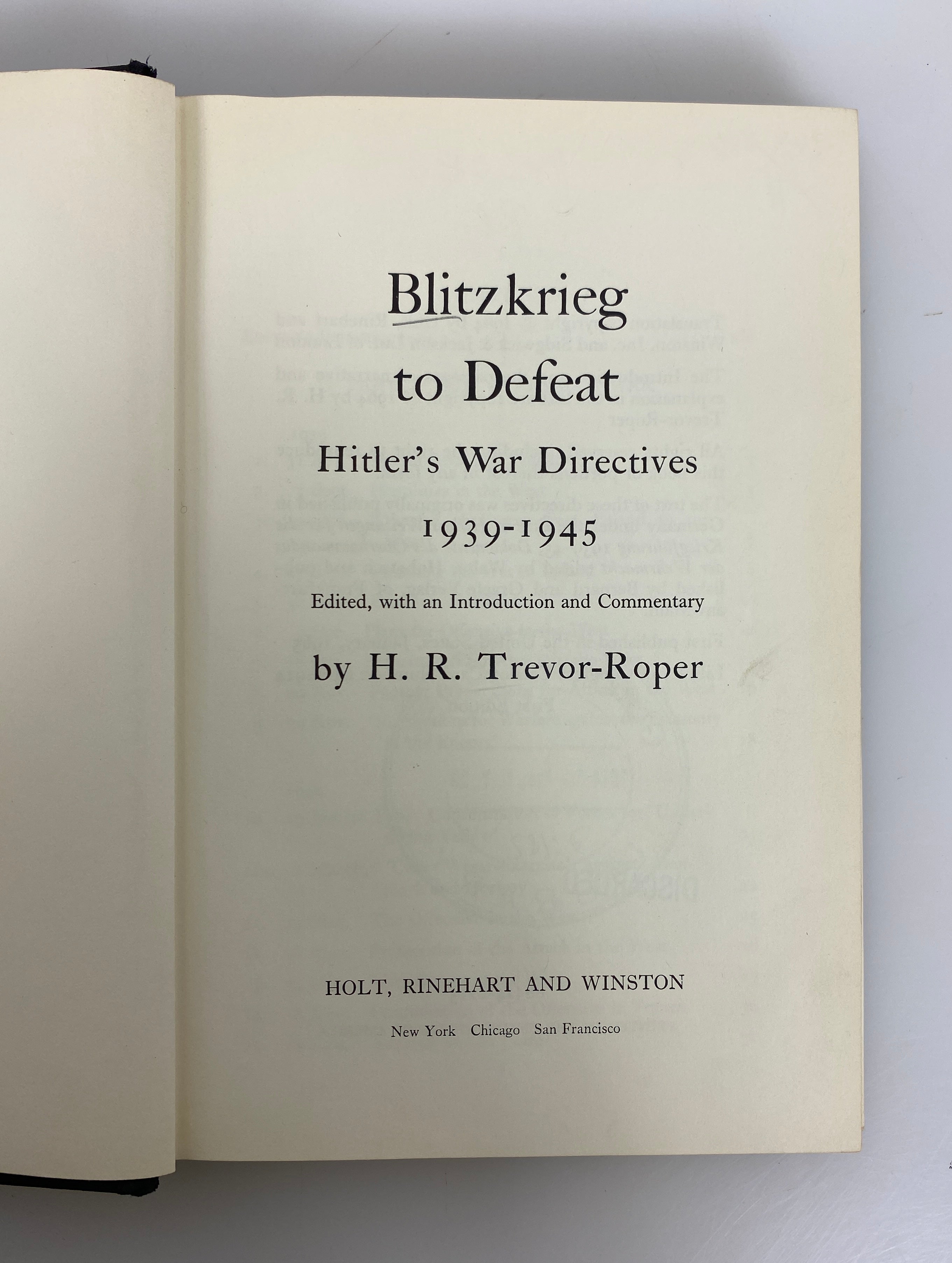 2 Vols: Blitzkrieg to Defeat (Ex-Library)/The German Dictatorship 1965-70 HCDJ