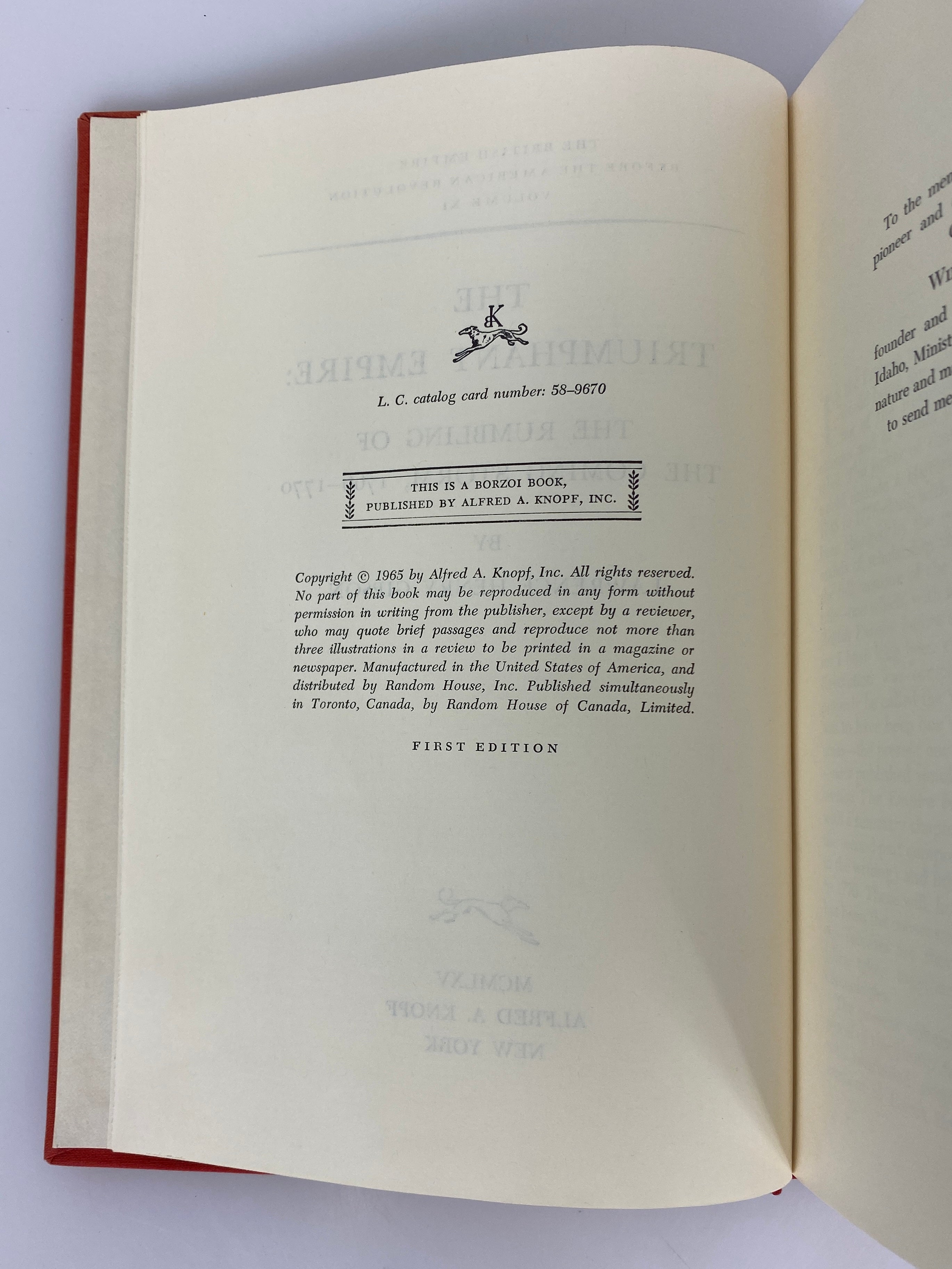 2 Vols: British Empire Before the American Revolution 11-12 Ex-Library HC