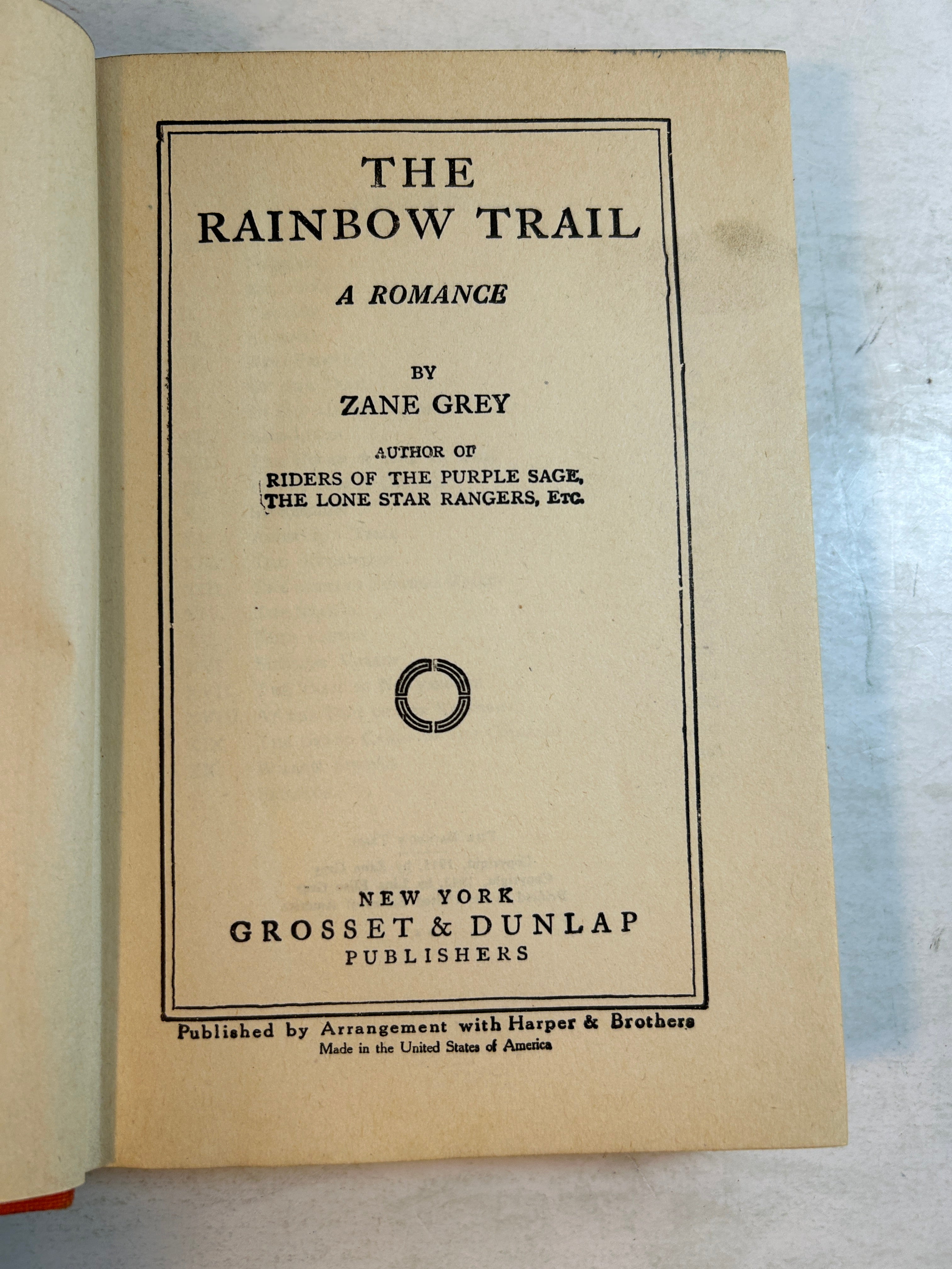 2 Vols by Zane Grey: The Rainbow Trail/The Last Trail Young Reader 1943-50 HCDJ