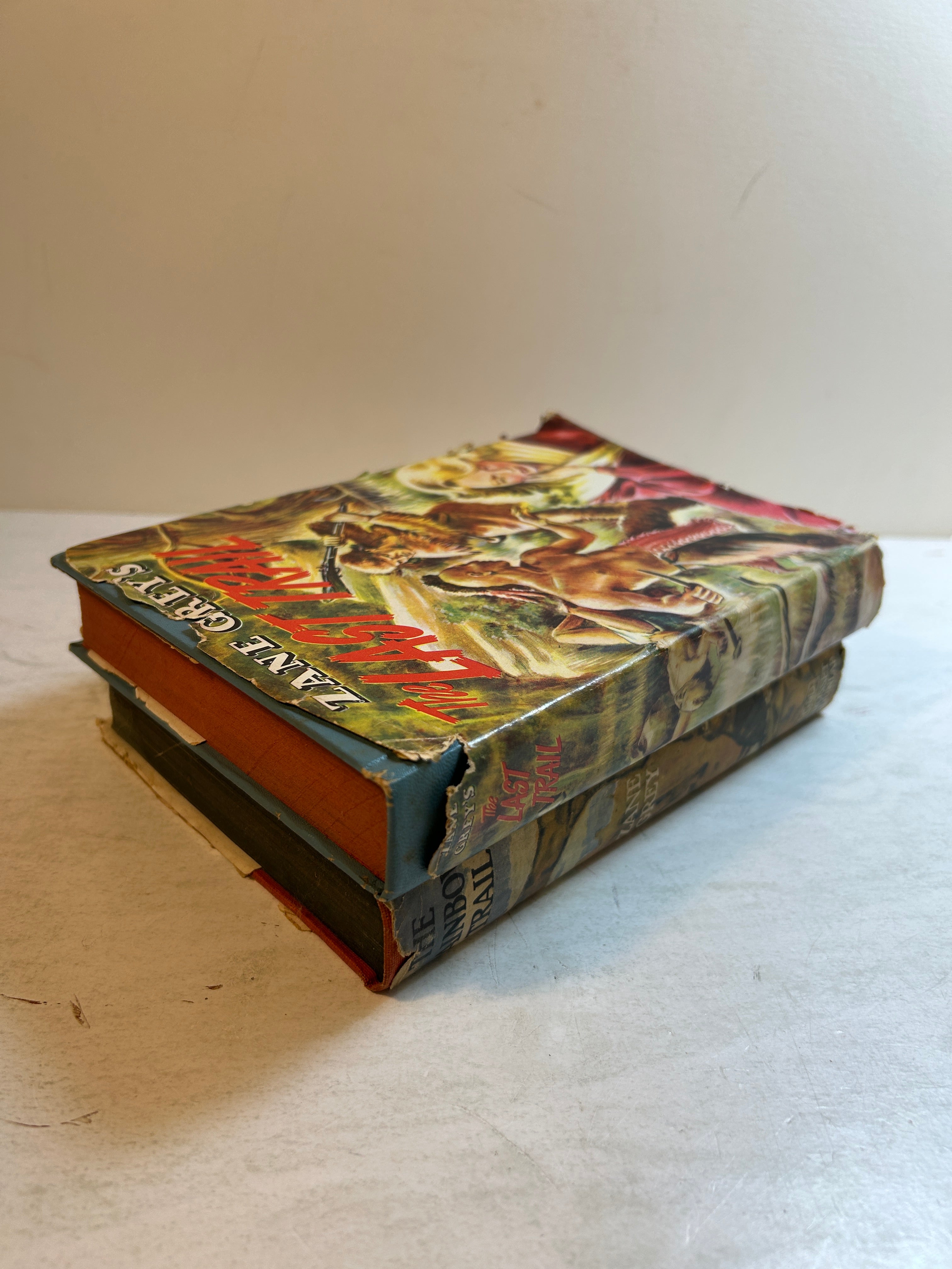 2 Vols by Zane Grey: The Rainbow Trail/The Last Trail Young Reader 1943-50 HCDJ