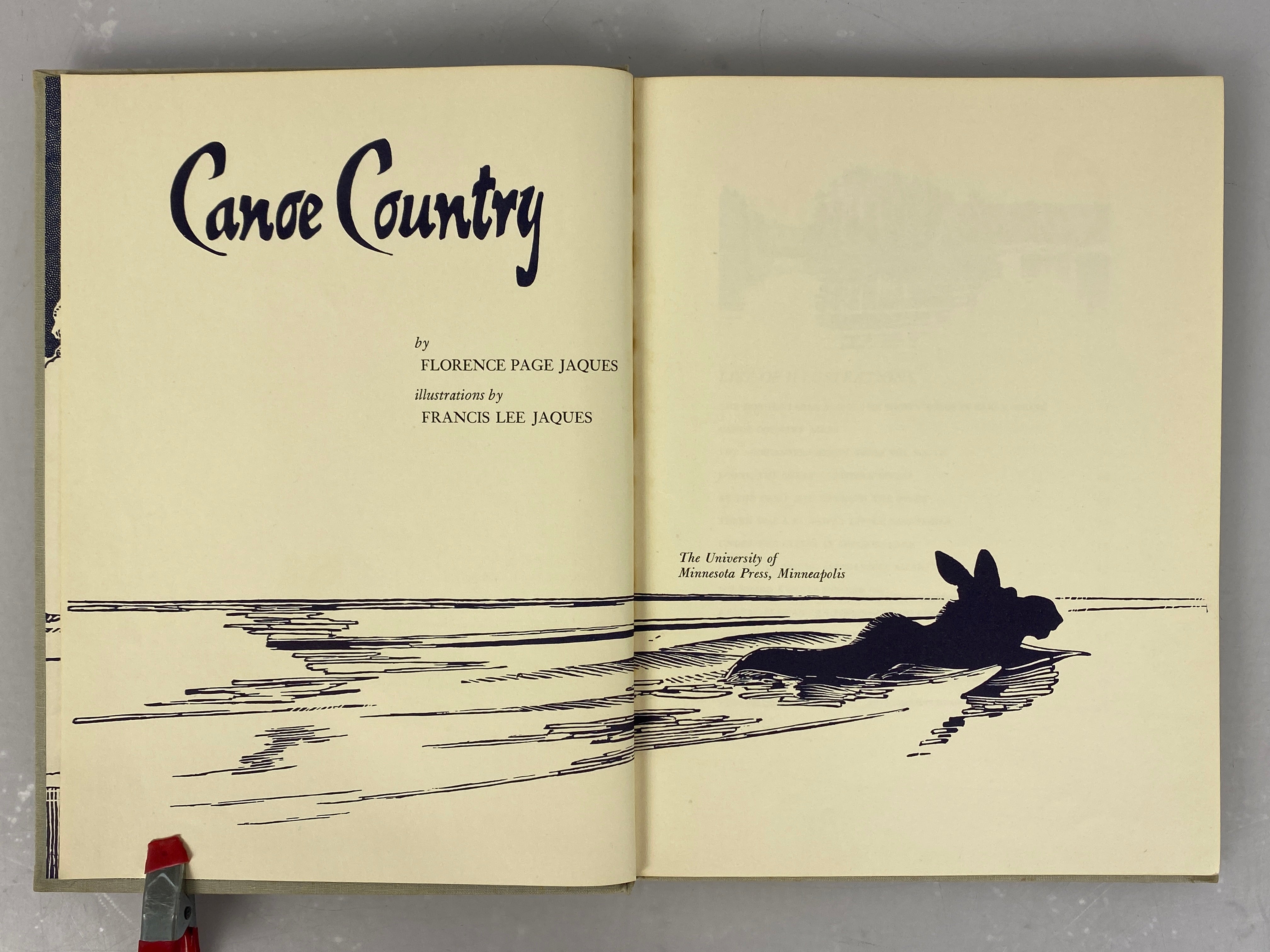 2 Vols: Canoe Country/Showshoe Country Florence Page Jaques Vintage HC