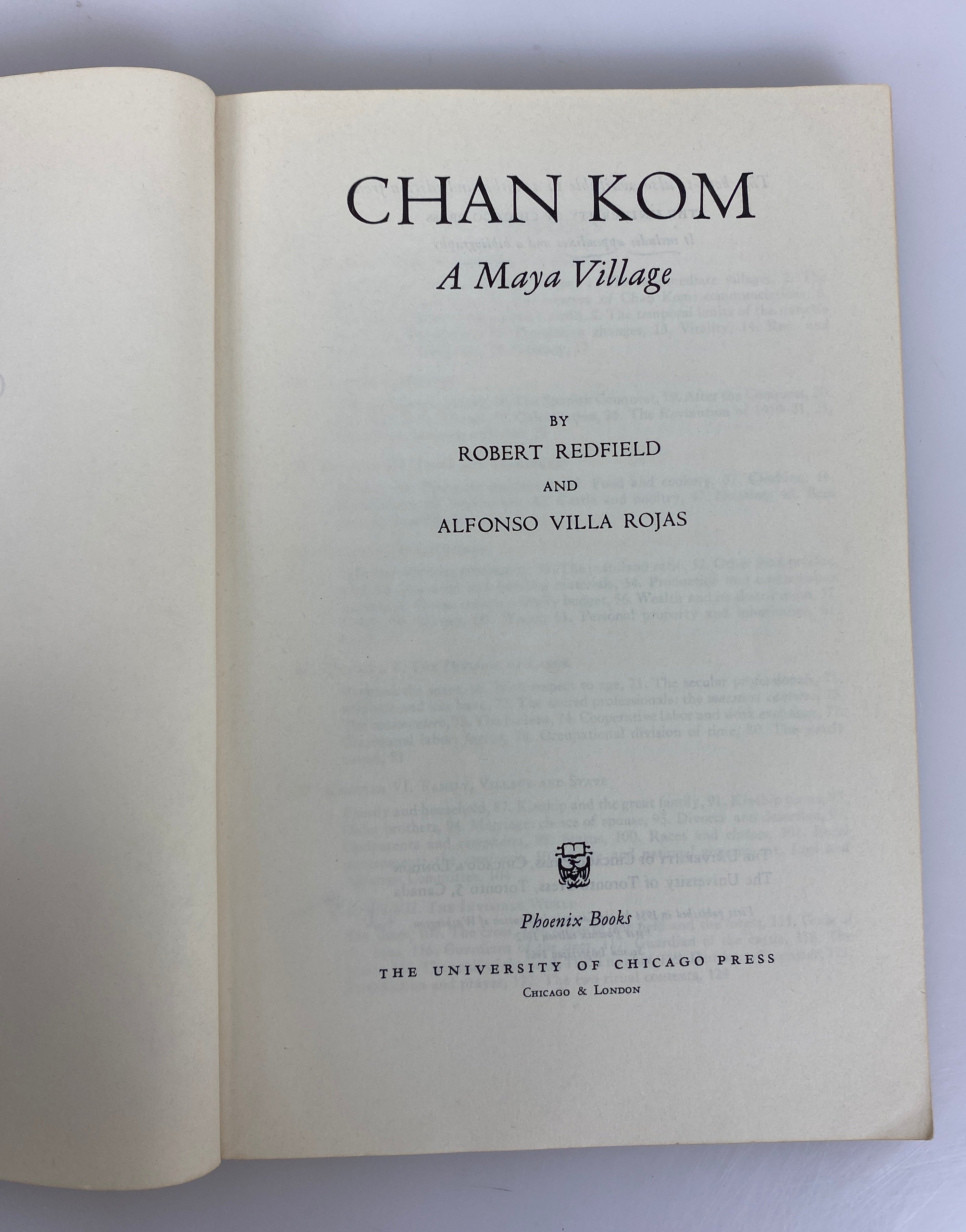 2 Vols: Chan Kom a Maya Village/The Maya Chontal Indians of Acalan-Tixchel