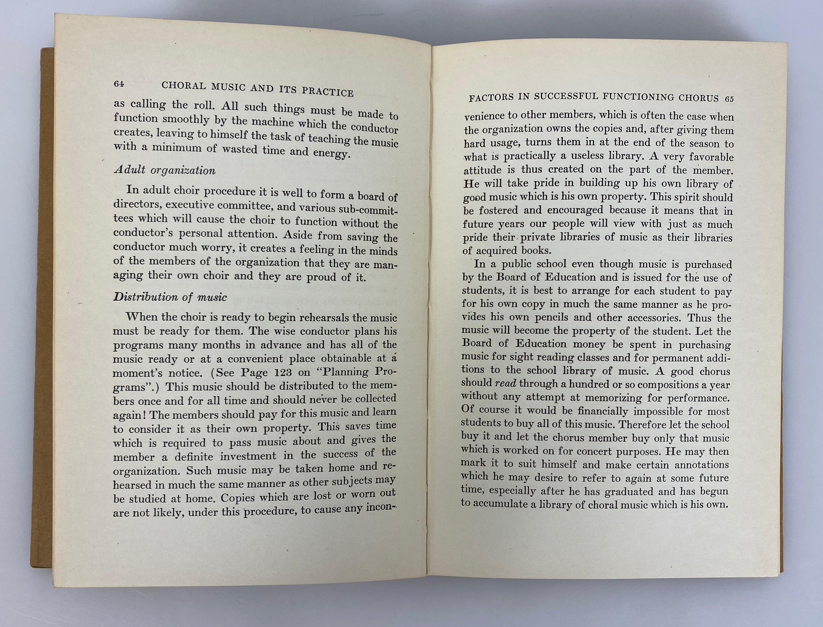 2 Vols: Choral Music & Its Practice/Conducting Choral Music 1942-61 HC