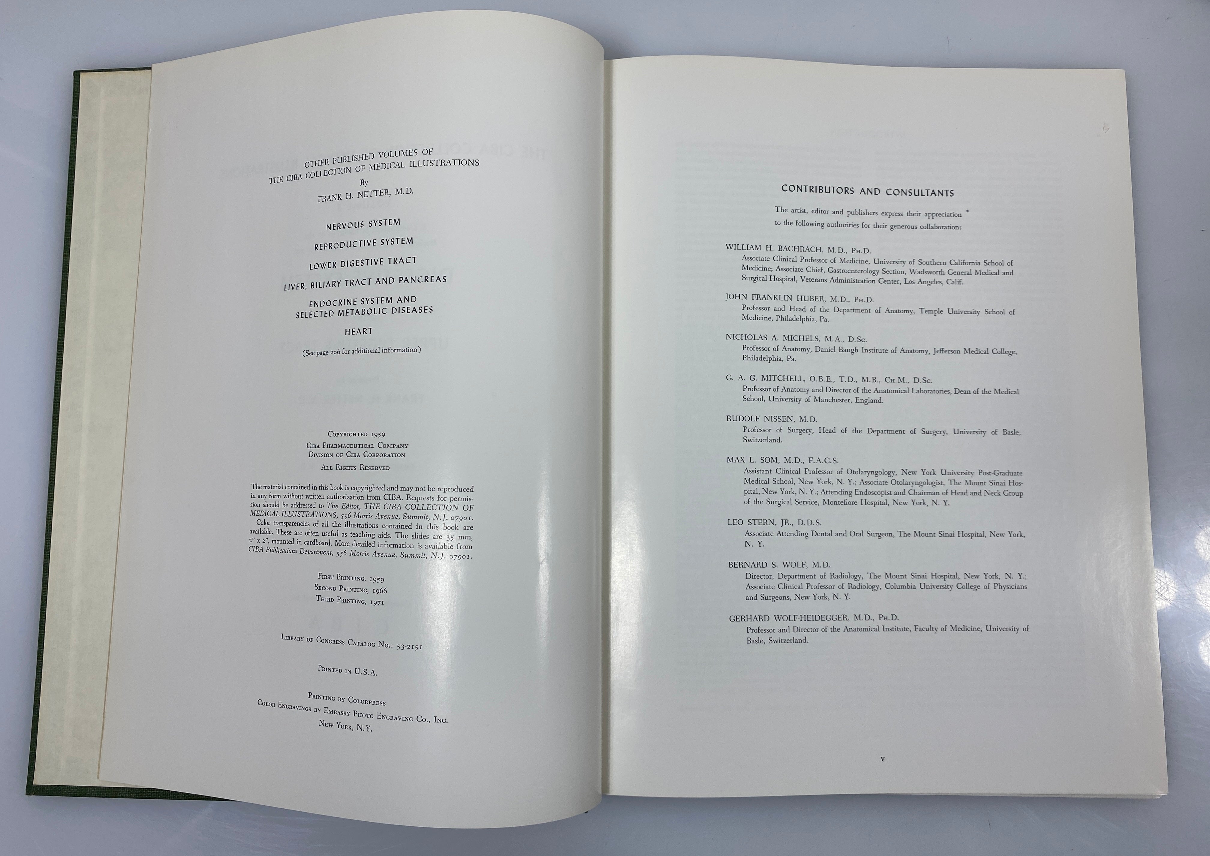 2 Vols: CIBA Collection of Medical Illustrations Digestive System 1971 HC