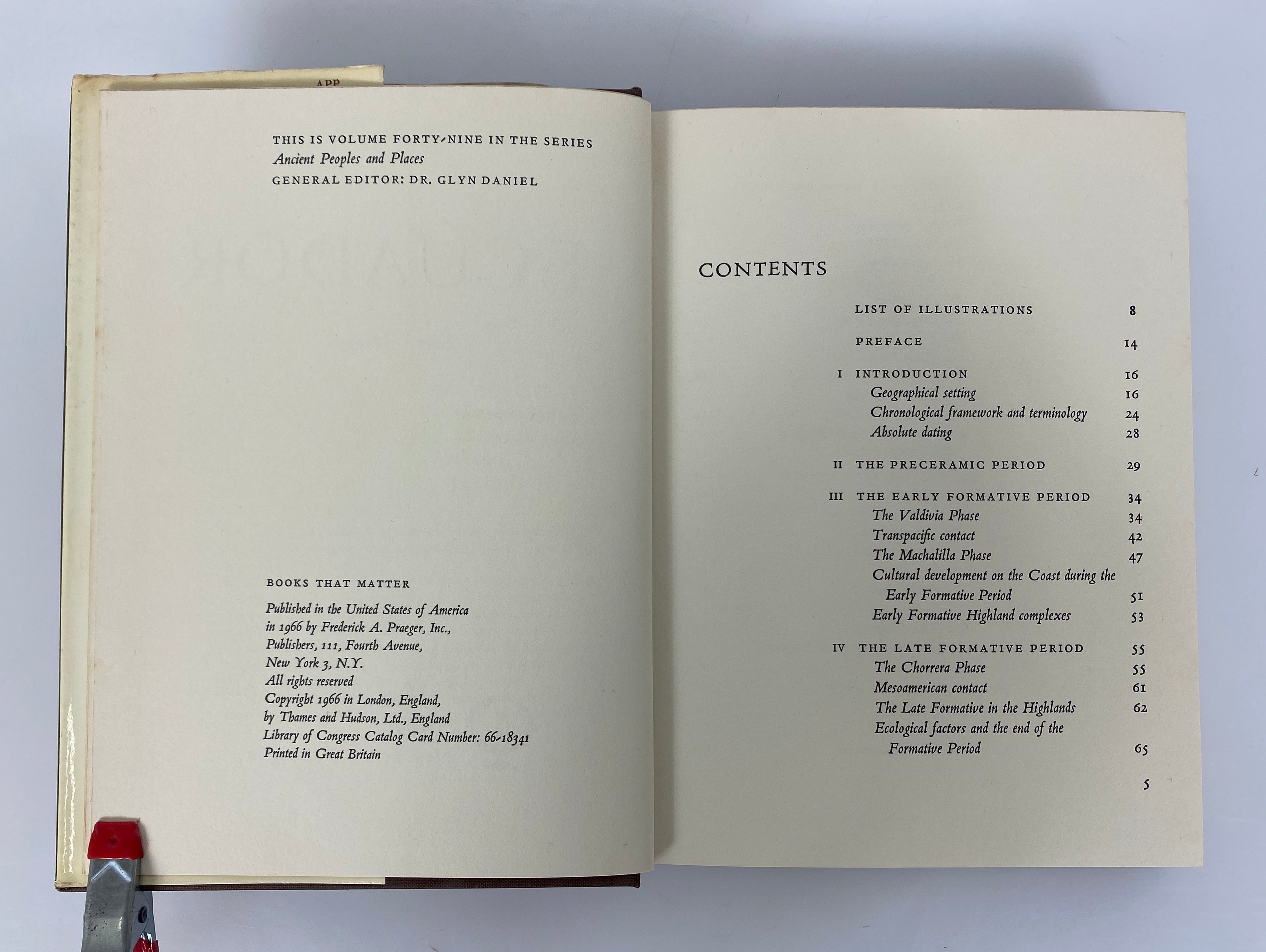 2 Vols: Colombia (Reichel-Dolmatoff)/Ecuador (Meggers) 1965-66 Praeger HCDJ