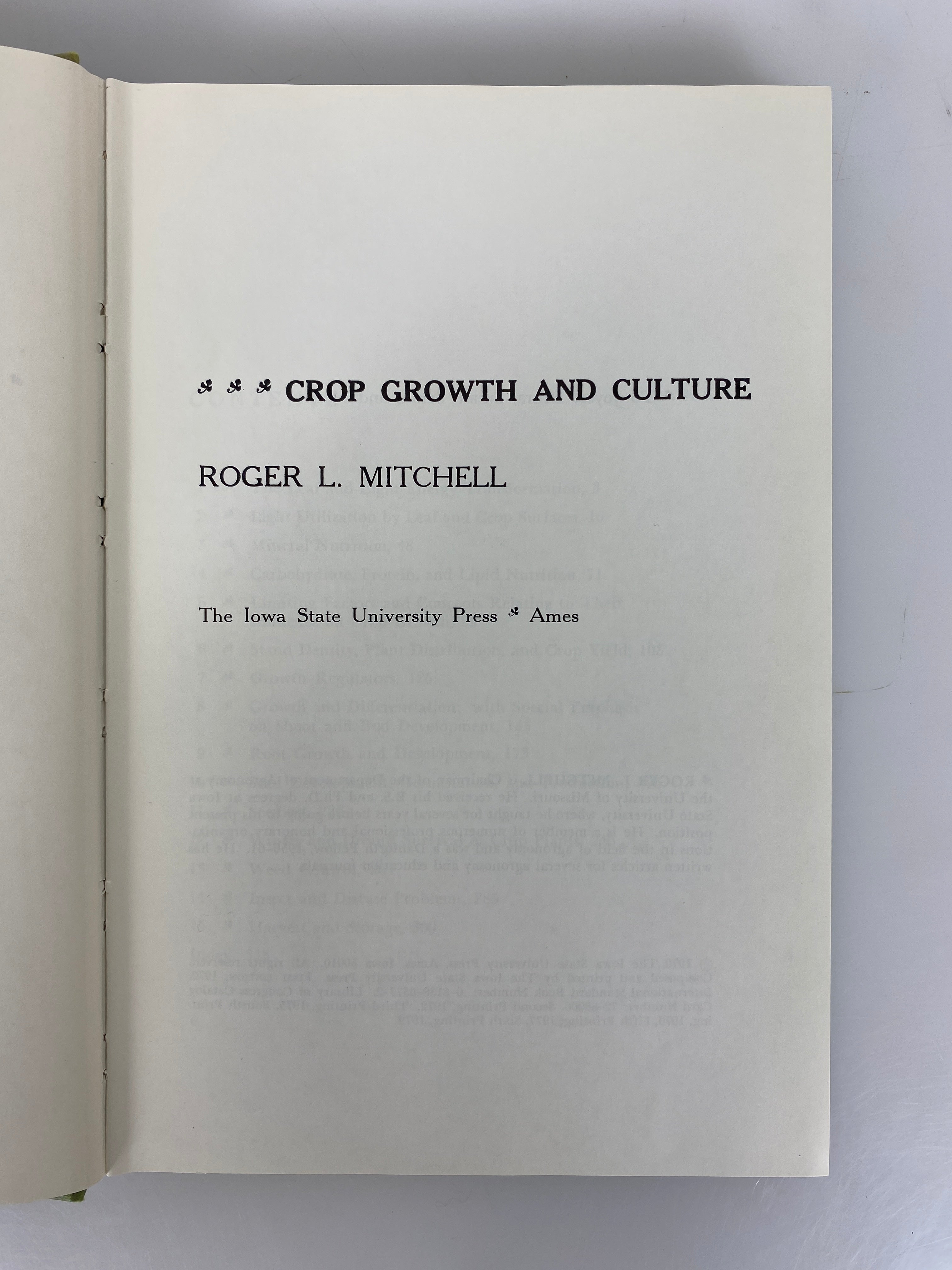 2 Vols: Crop Growth & Culture/Soil Management for Conservation & Production HC