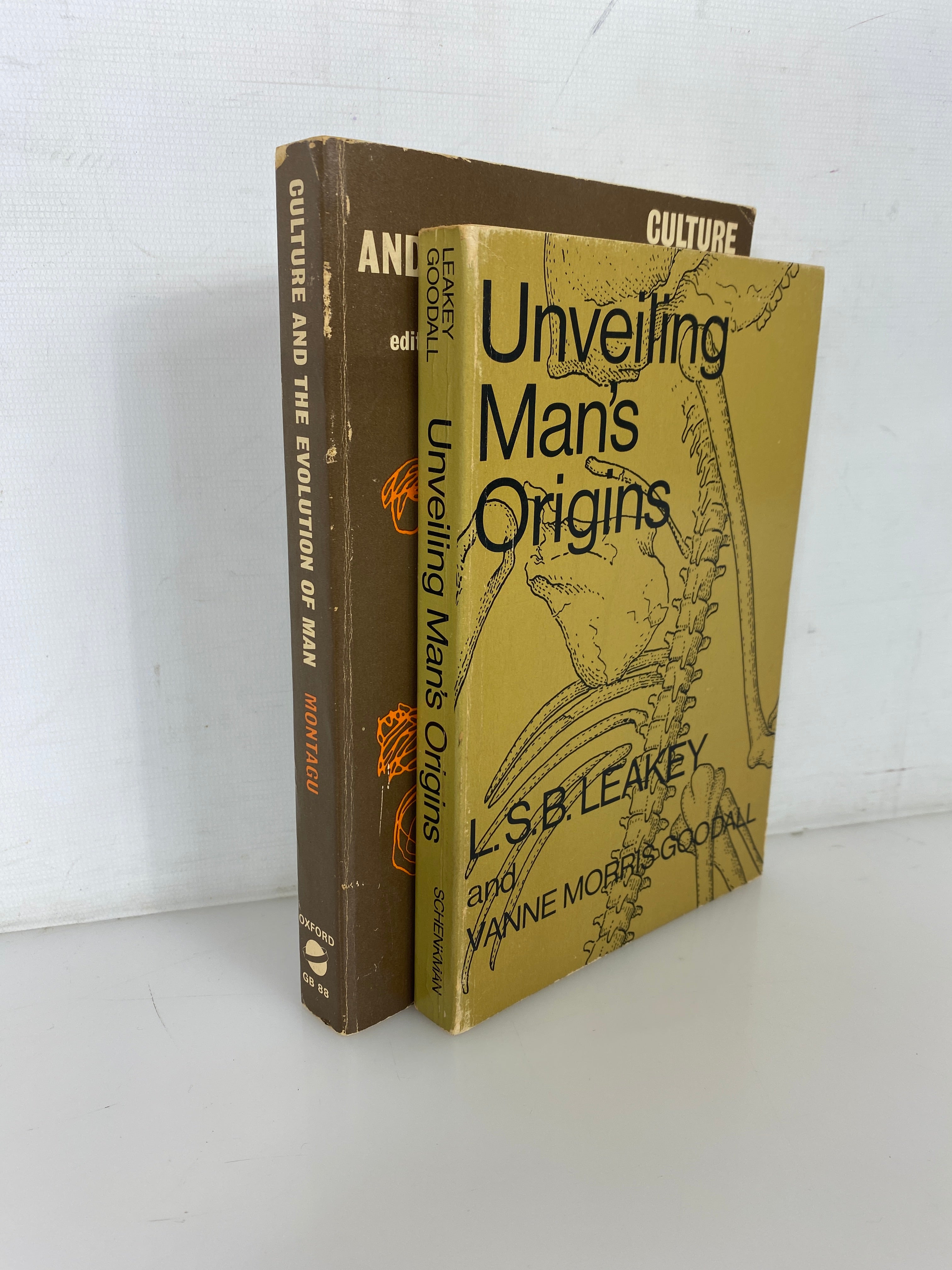 2 Vols: Culture & the Evolution of Man/Unveiling Man's Origins 1967-69 SC