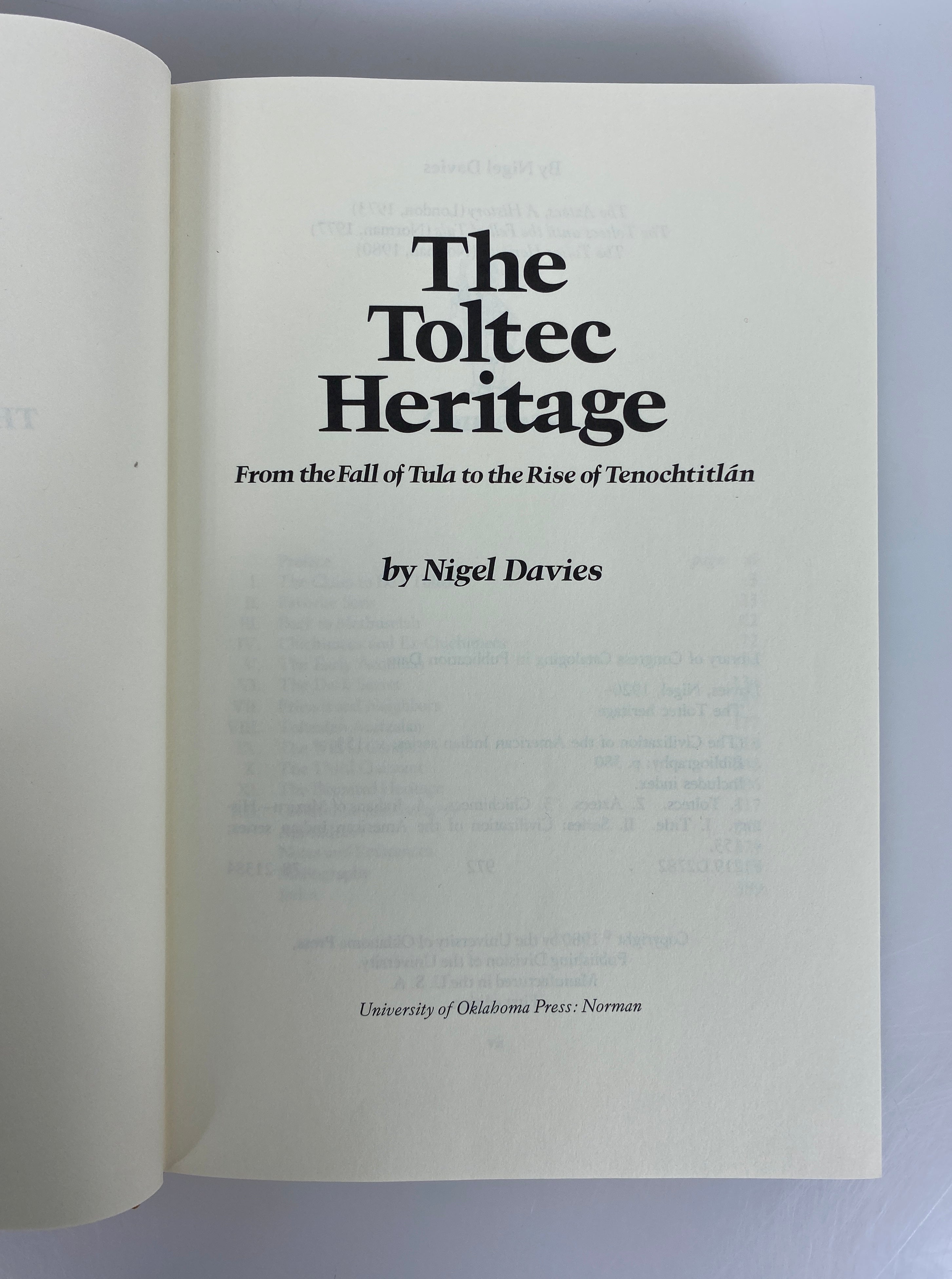 2 Vols: Daily Life of the Aztecs 1968/The Toltec Heritage 1980 1st HC DJ