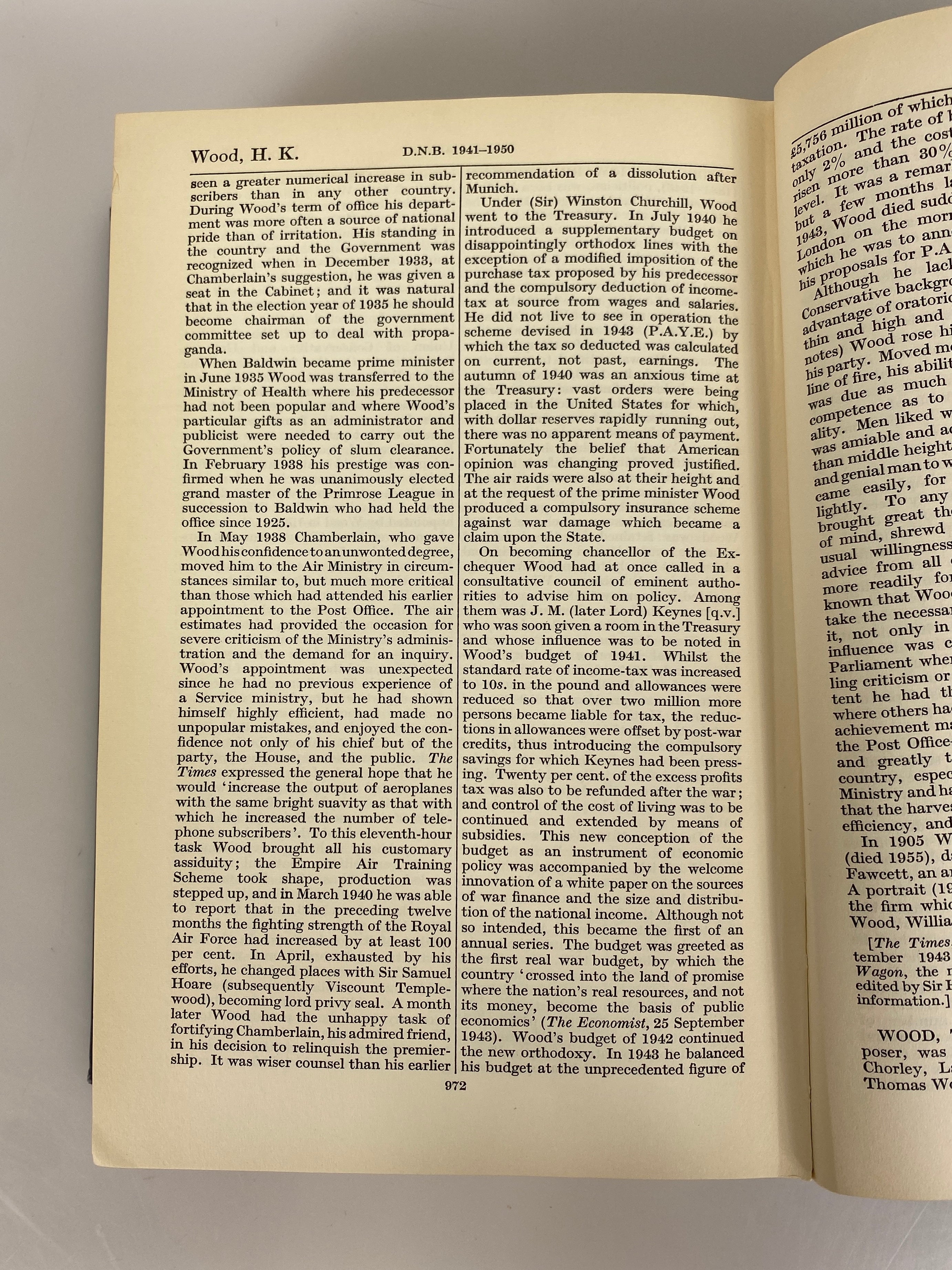 2 Vols: Dictionary of National Biography 1941-1950/1951-1960 Ex-Library HC
