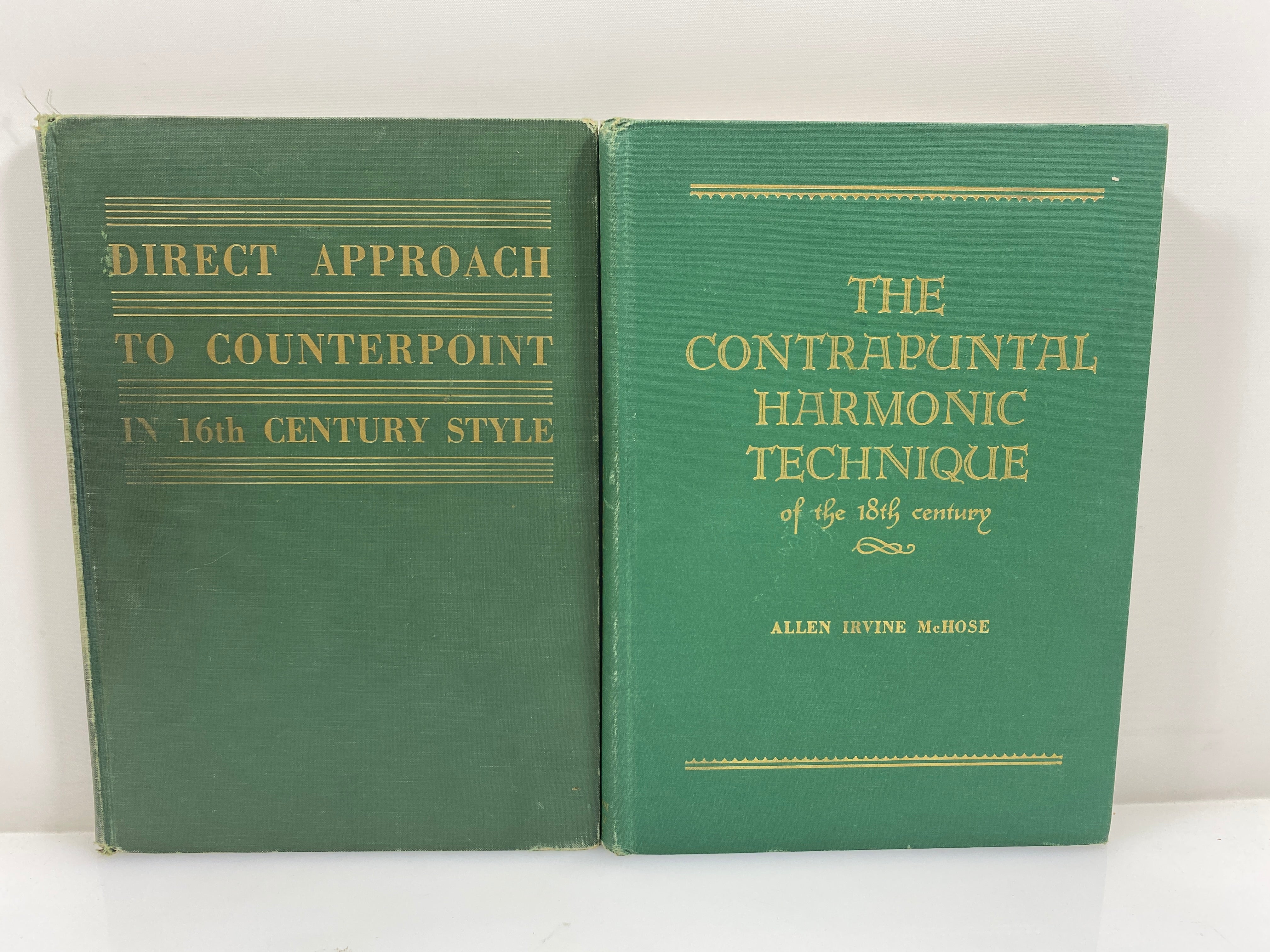 2 Vols: Direct Approach to Counterpoint/Contrapuntal Harmonic Technique 1947 HC