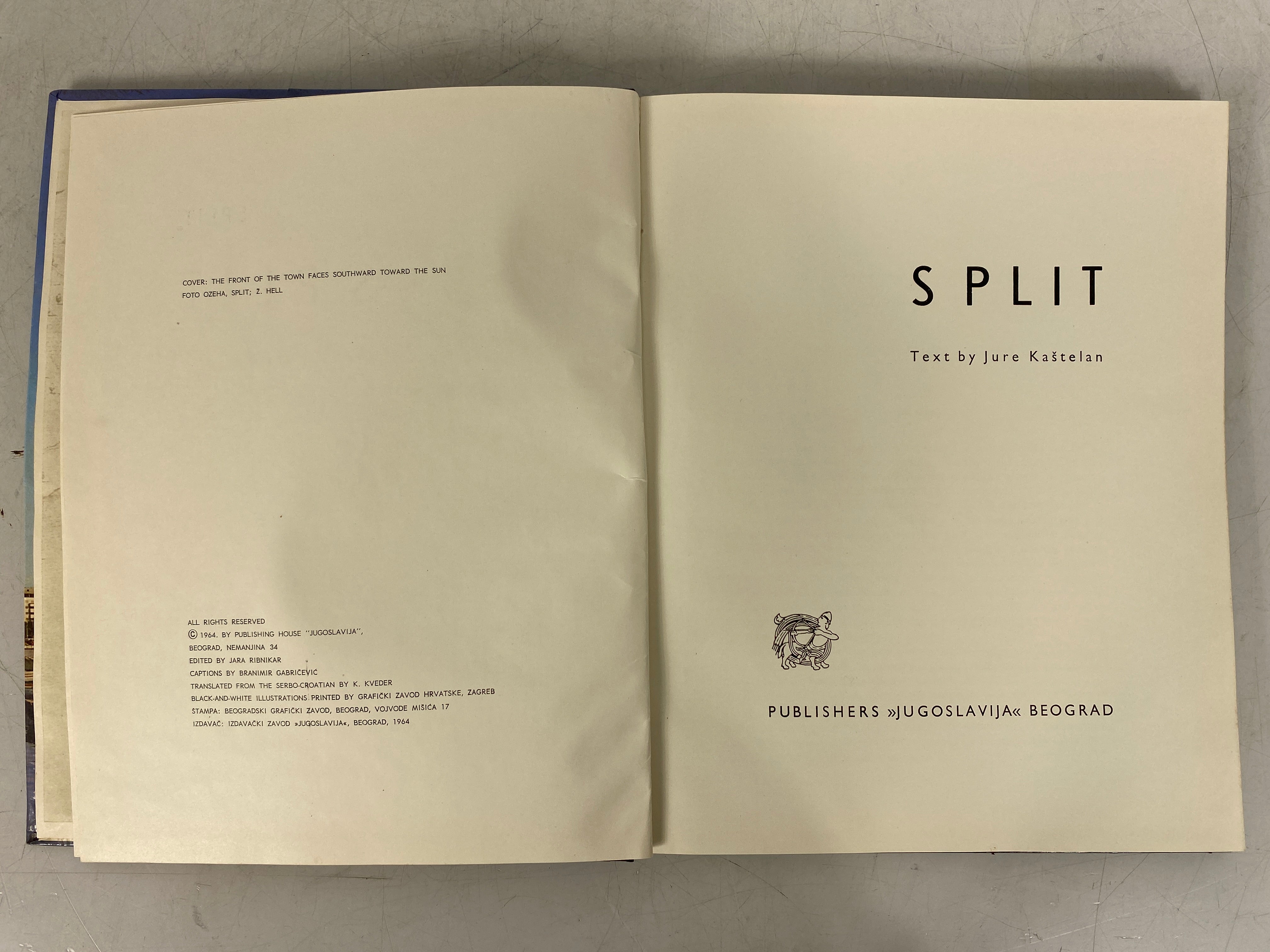2 Vols: Dubrovnik (Fiskovic)/Split (Kastelan) Jugoslavija 1964 Vtg Photo Books