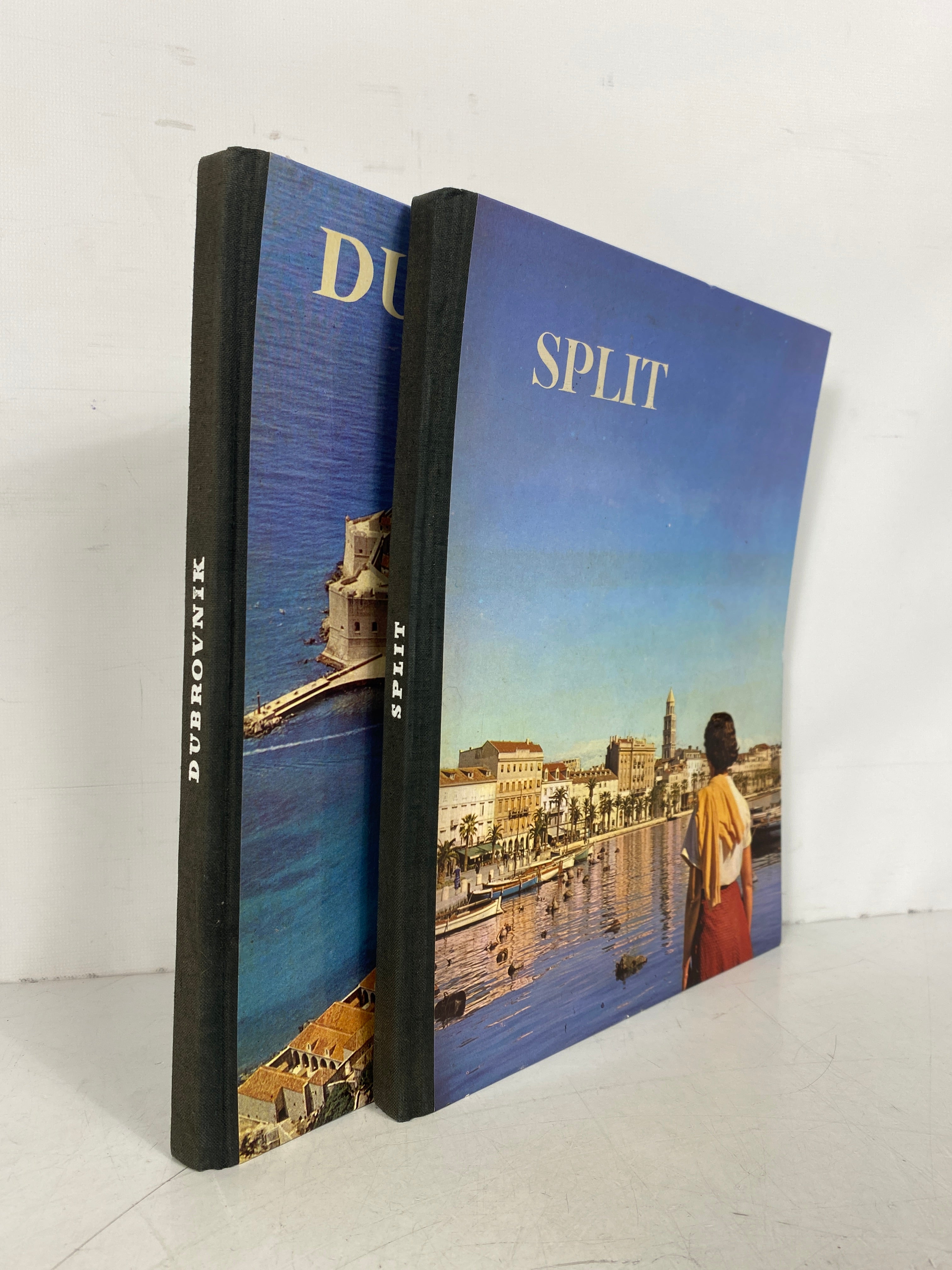 2 Vols: Dubrovnik (Fiskovic)/Split (Kastelan) Jugoslavija 1964 Vtg Photo Books
