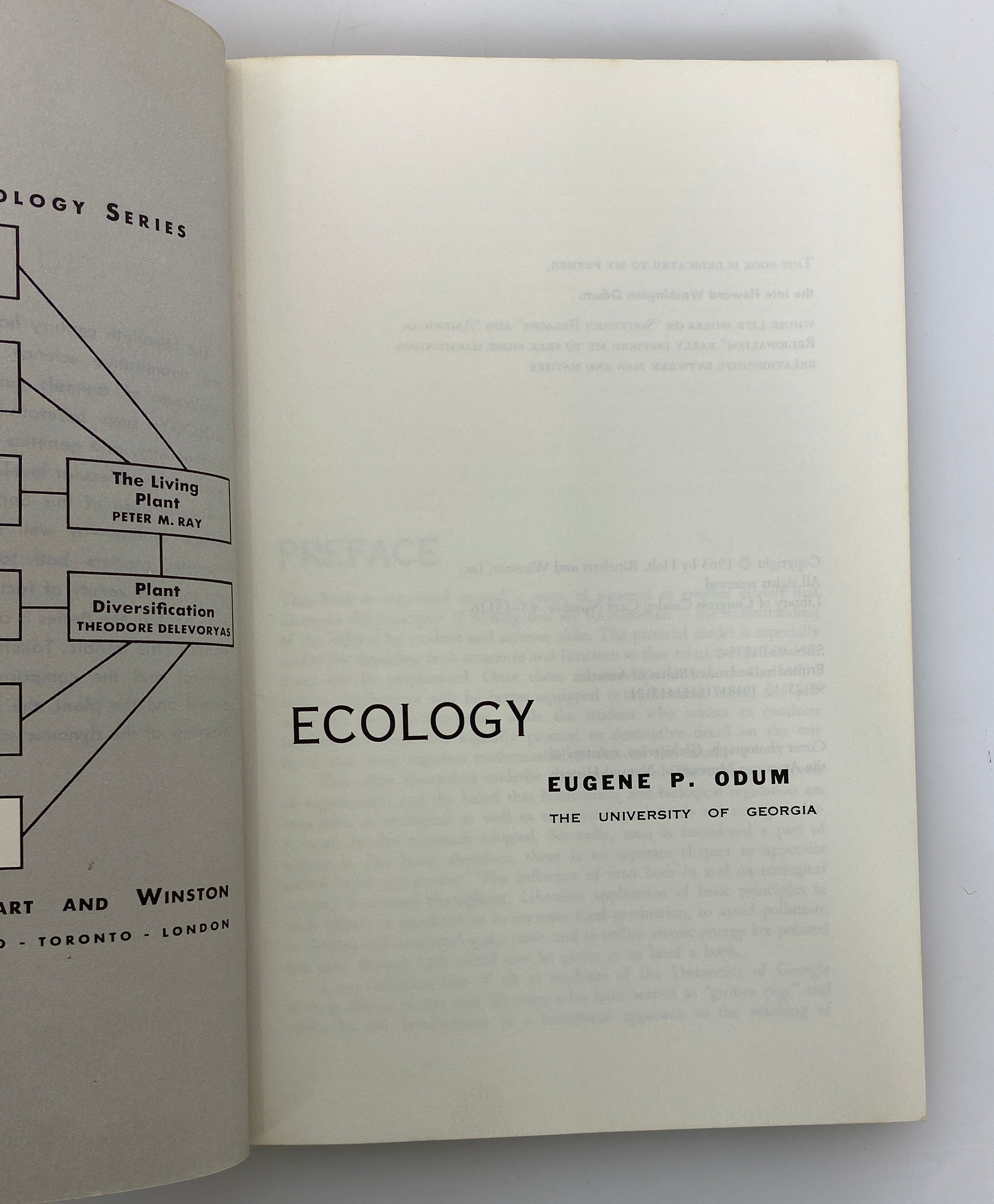 2 Vols: Ecology (Odum)/The Human Use of the Earth (Wagner) 1963-68 SC