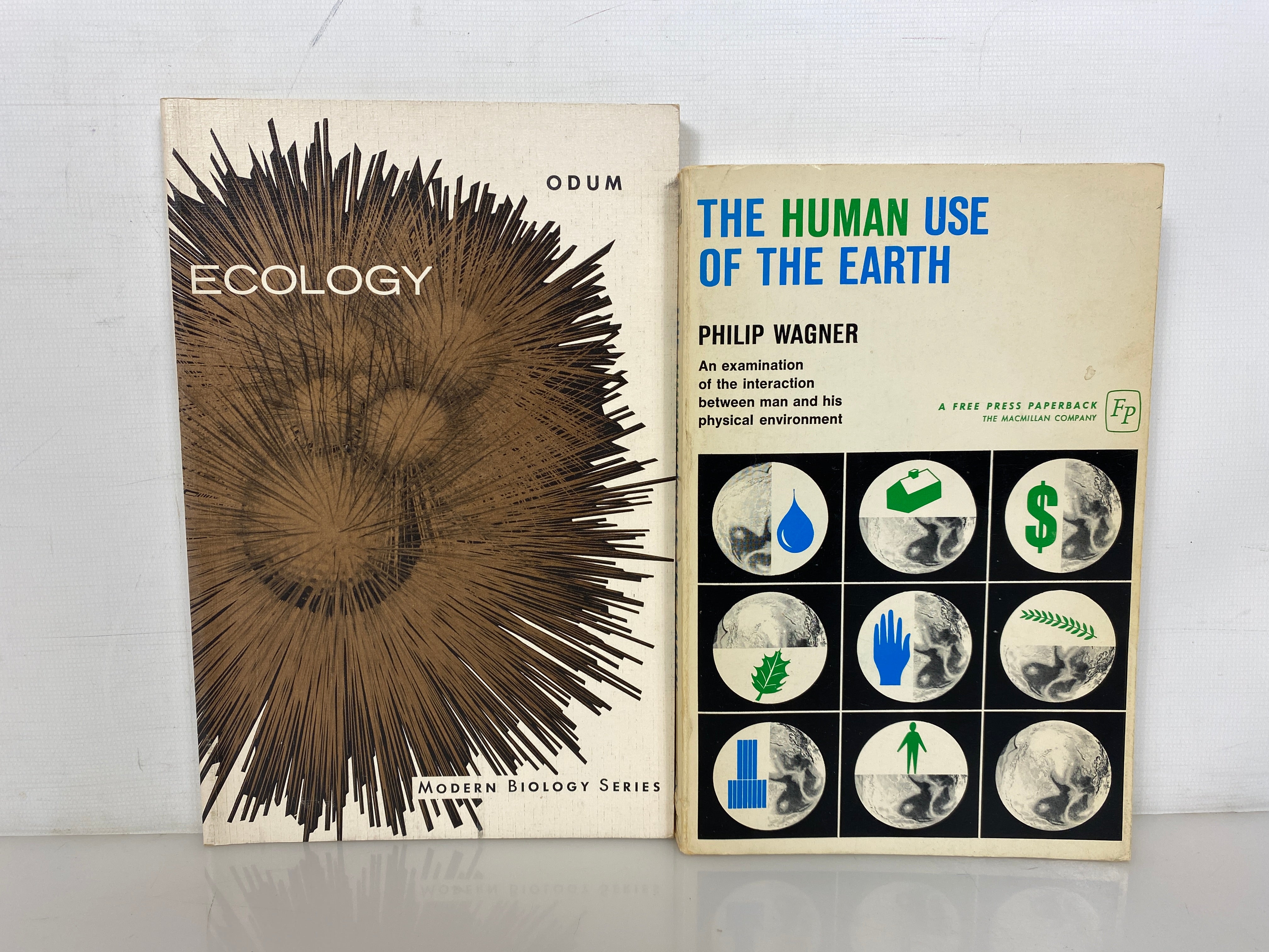 2 Vols: Ecology (Odum)/The Human Use of the Earth (Wagner) 1963-68 SC