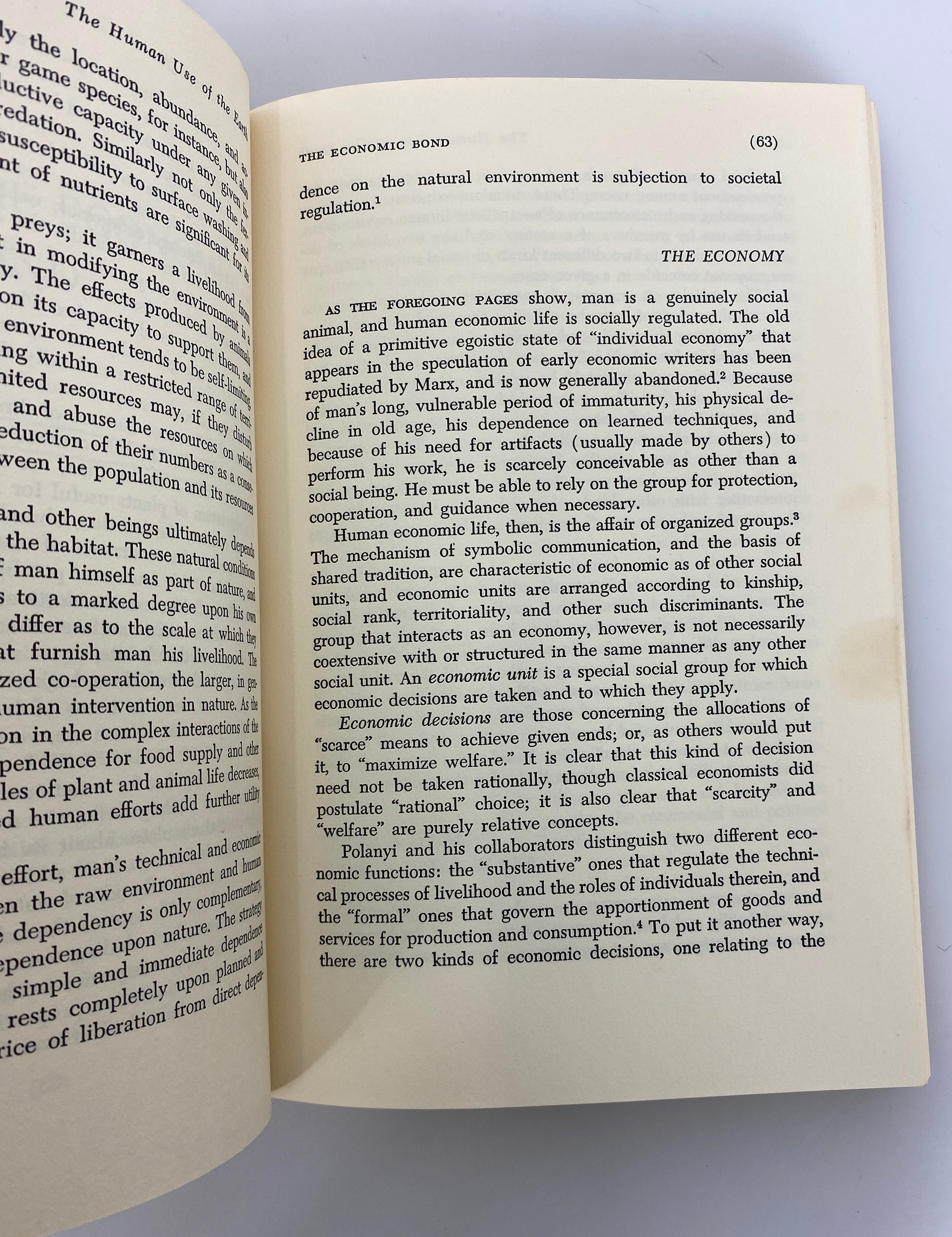 2 Vols: Ecology (Odum)/The Human Use of the Earth (Wagner) 1963-68 SC