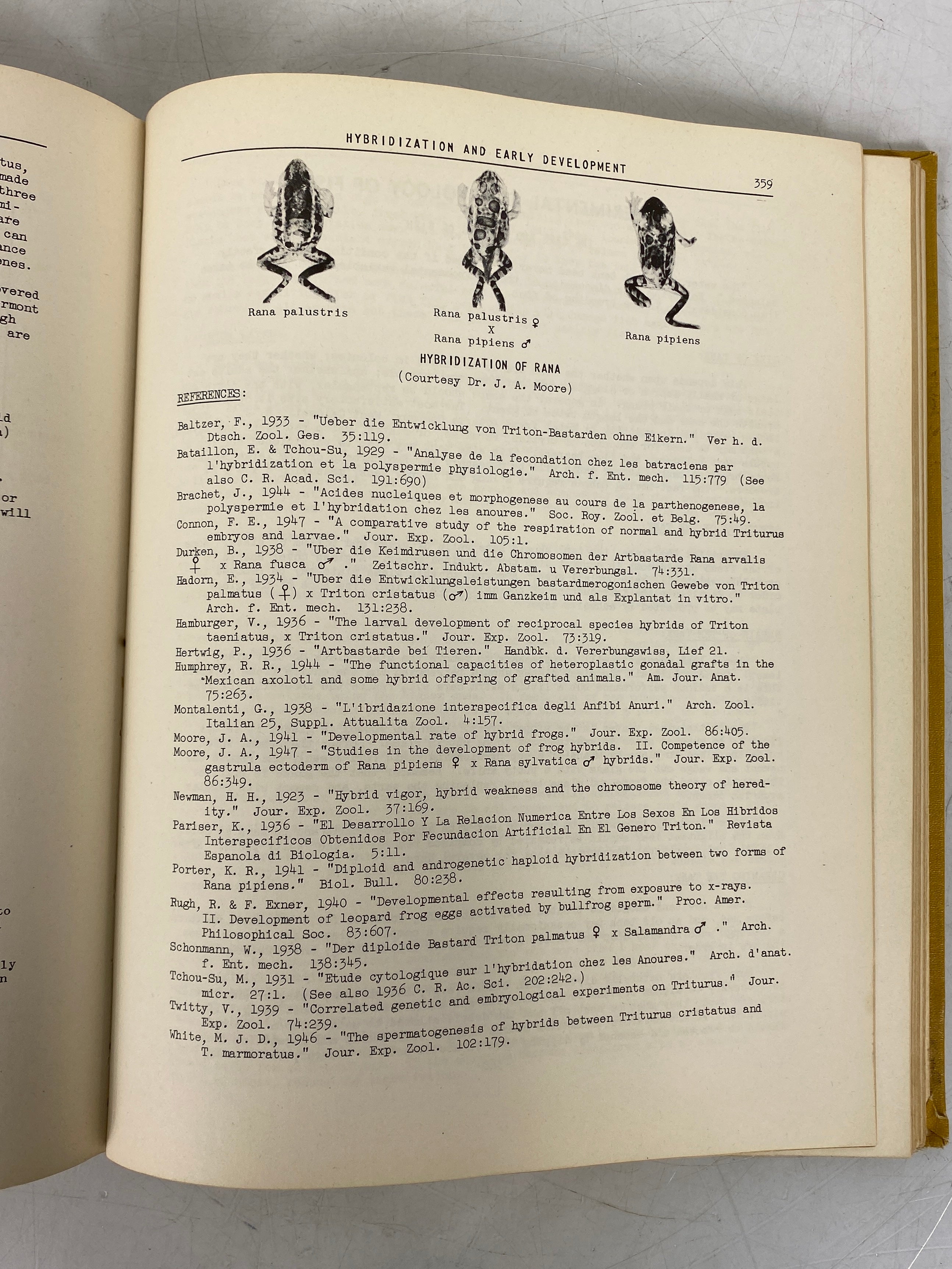 2 Vols: Experimental Embryology (Rugh)/Introduction to Embryology (Balinsky) HC