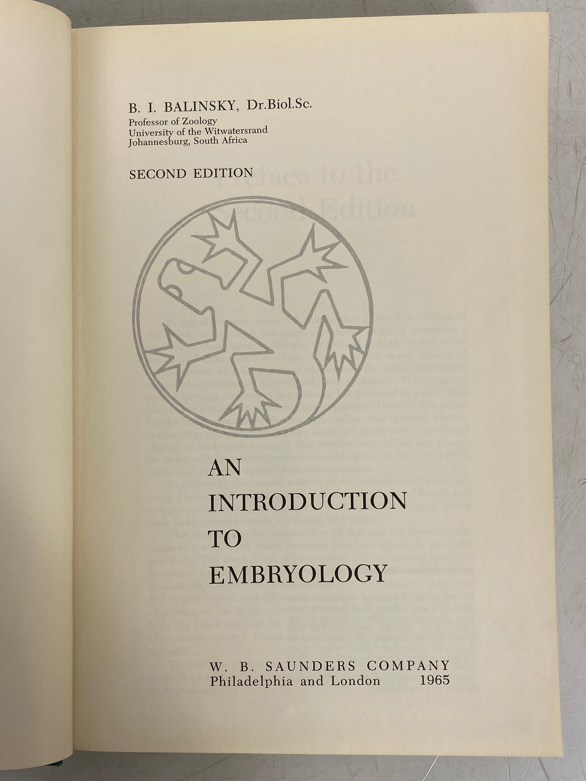 2 Vols: Experimental Embryology (Rugh)/Introduction to Embryology (Balinsky) HC