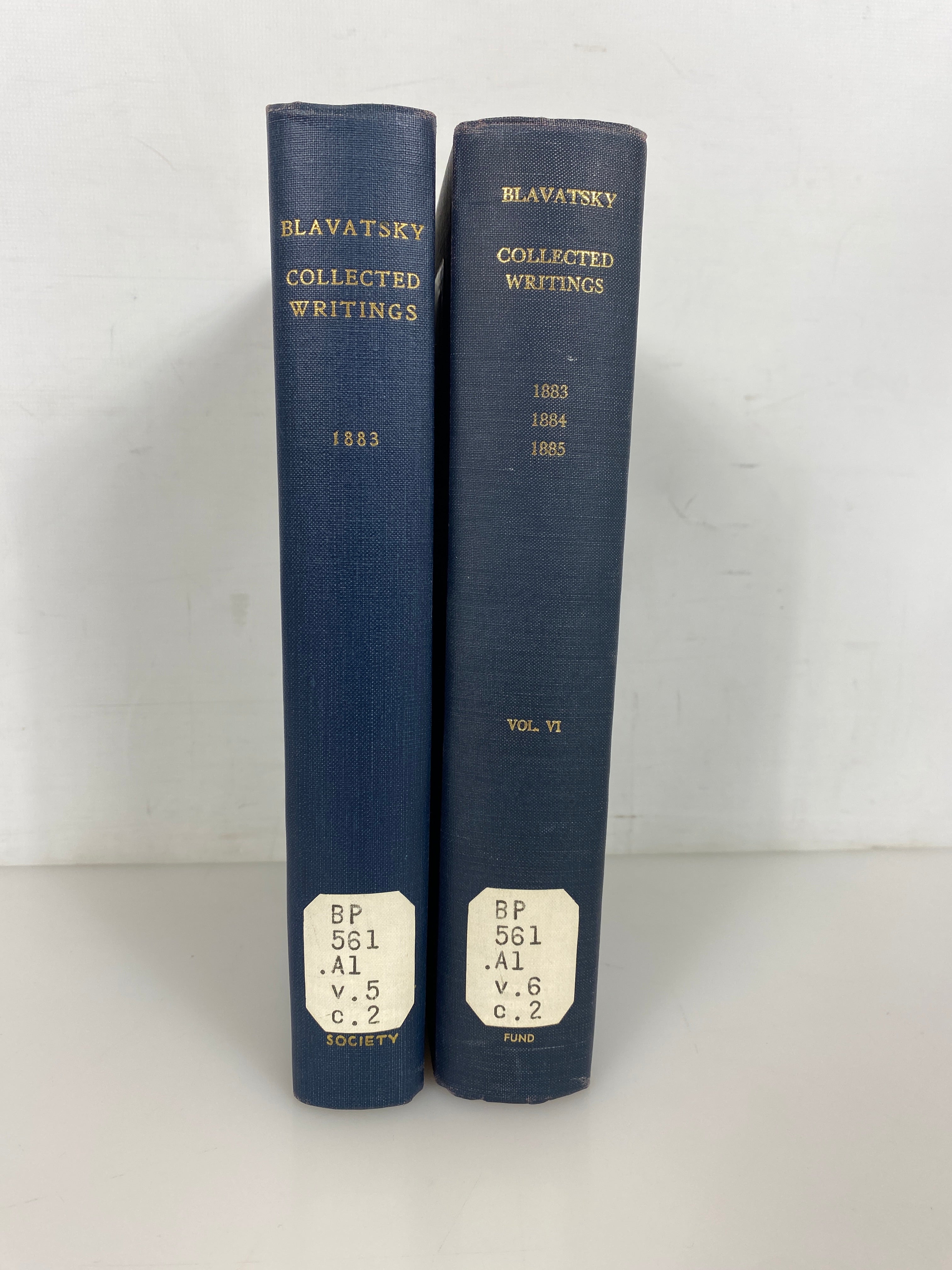 2 Vols: H.P. Blavatsky Collected Writings 1950-54 First Editions Ex-Library HC