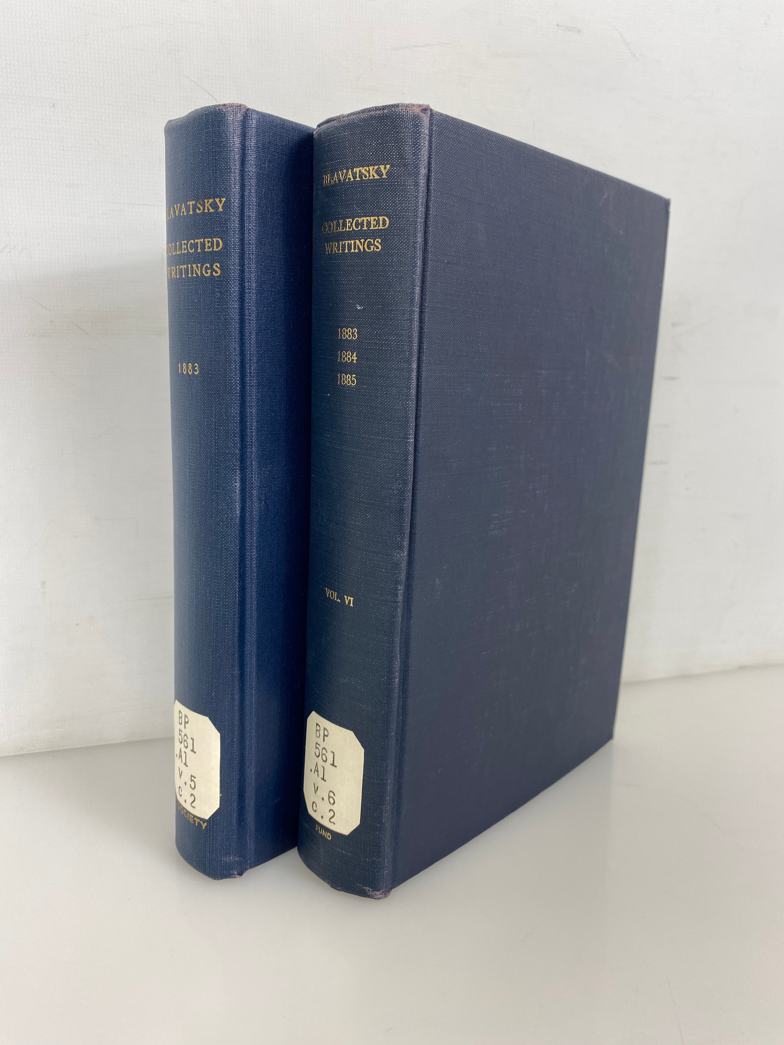 2 Vols: H.P. Blavatsky Collected Writings 1950-54 First Editions Ex-Library HC