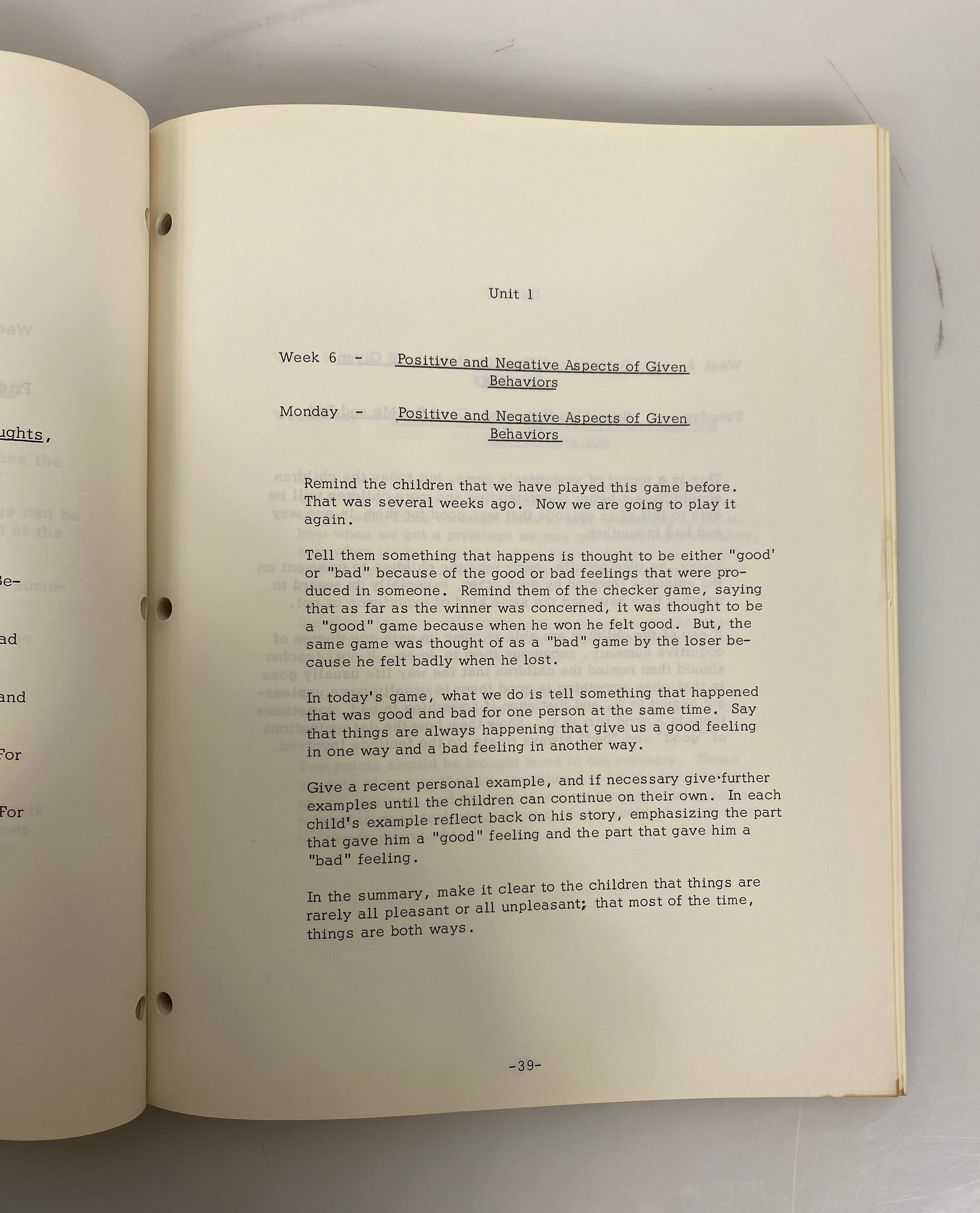 2 Vols: Harold Bessell Human Development Program/Theory Manual 1969-70 SC