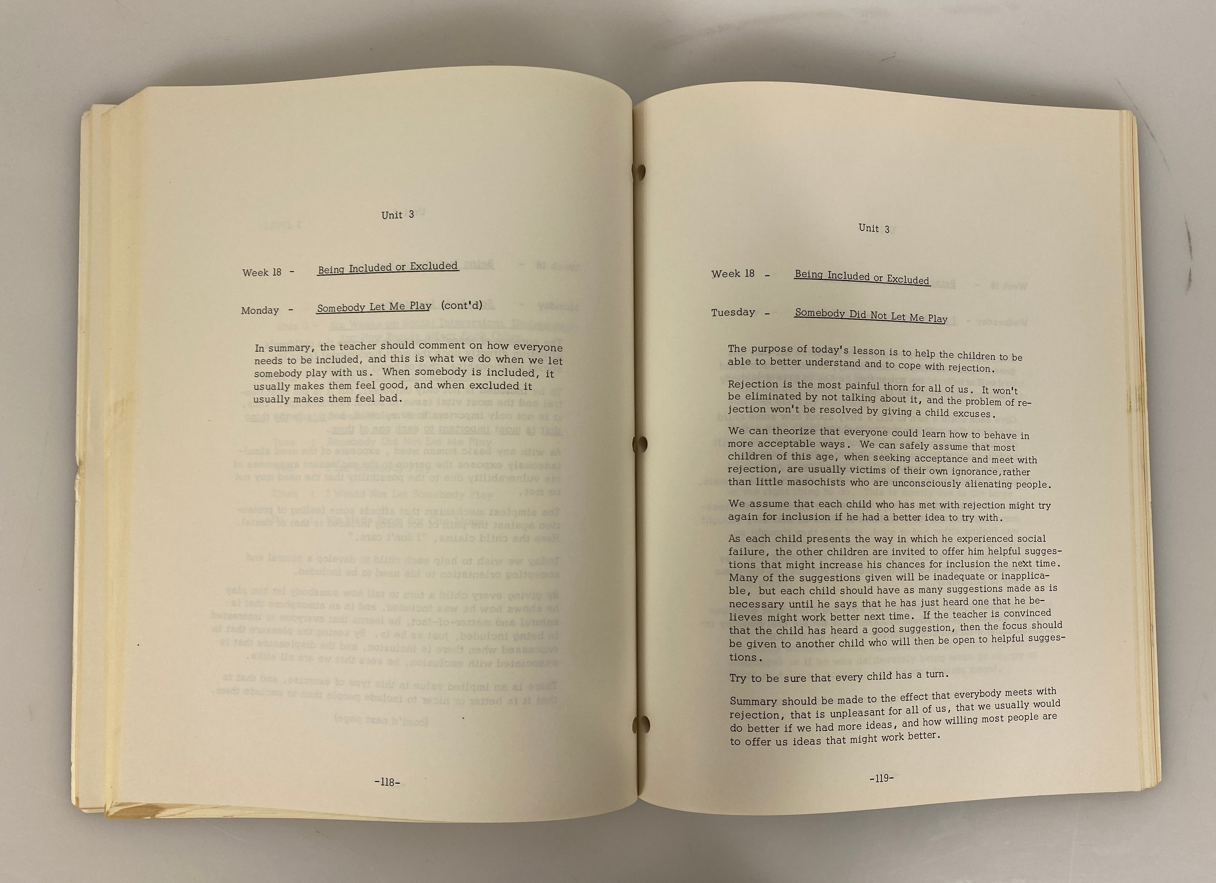 2 Vols: Harold Bessell Human Development Program/Theory Manual 1969-70 SC