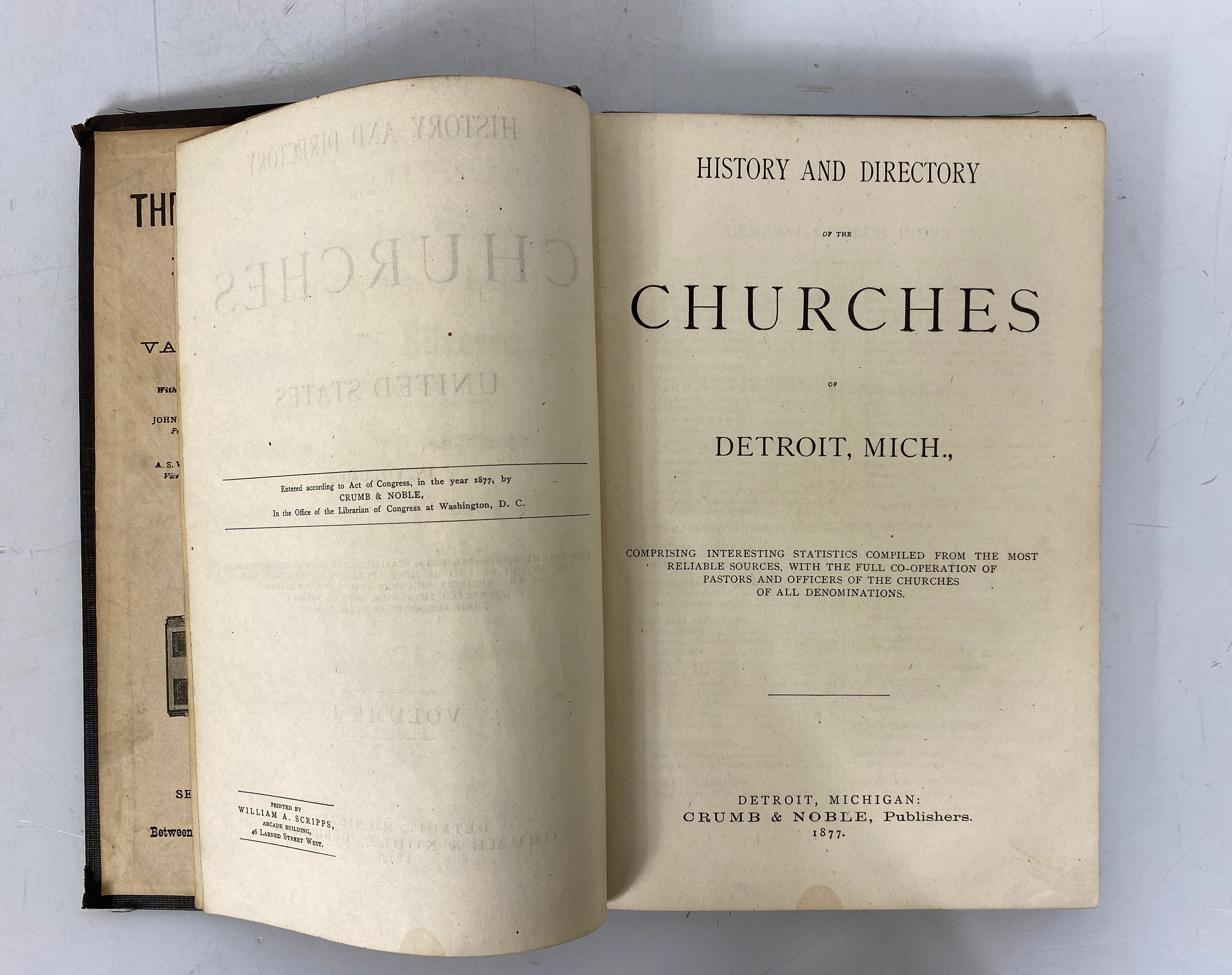 2 Vols: History & Directory Churches Detroit/Methodist Episcopal Pulpit Detroit