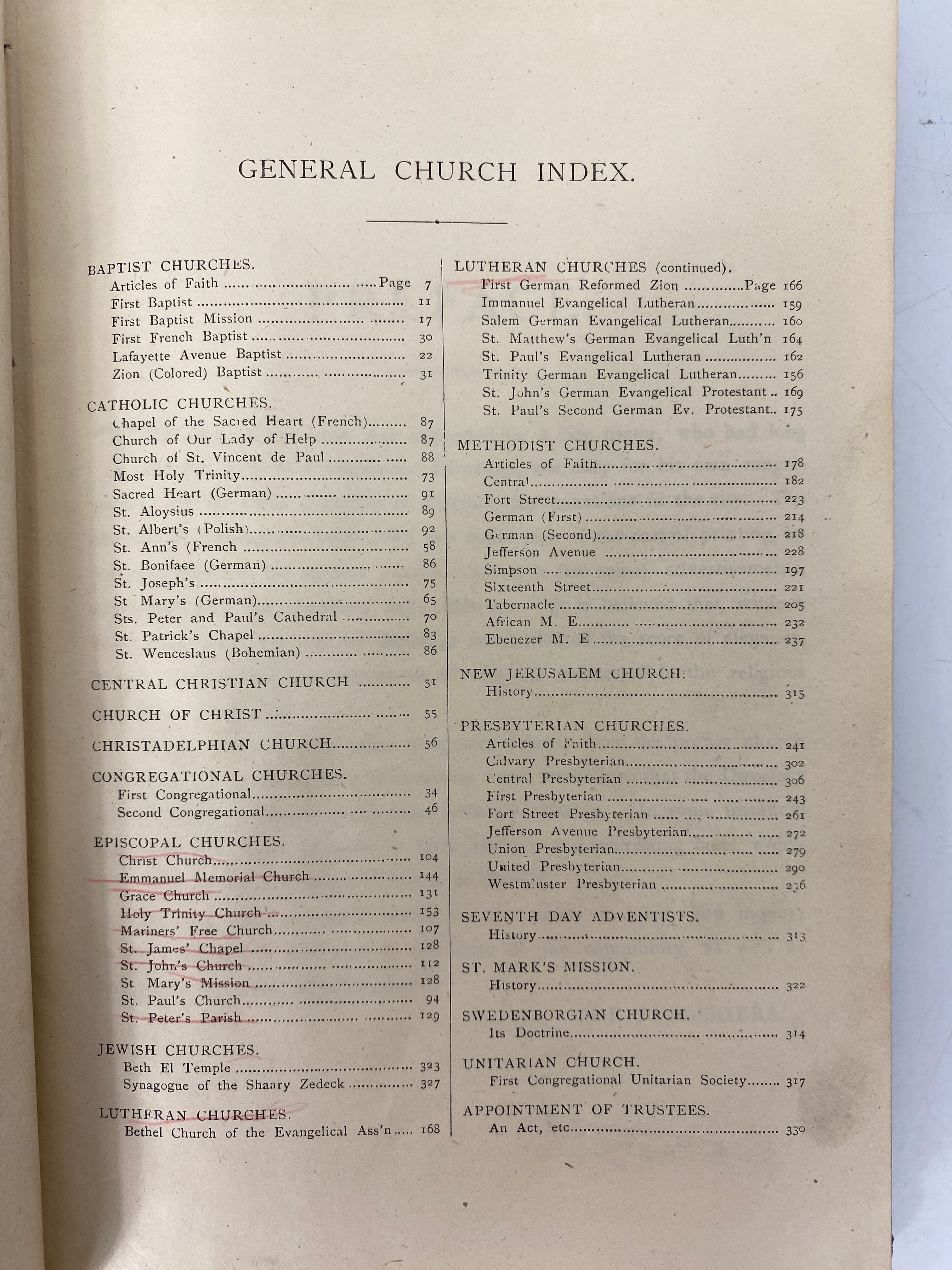 2 Vols: History & Directory Churches Detroit/Methodist Episcopal Pulpit Detroit