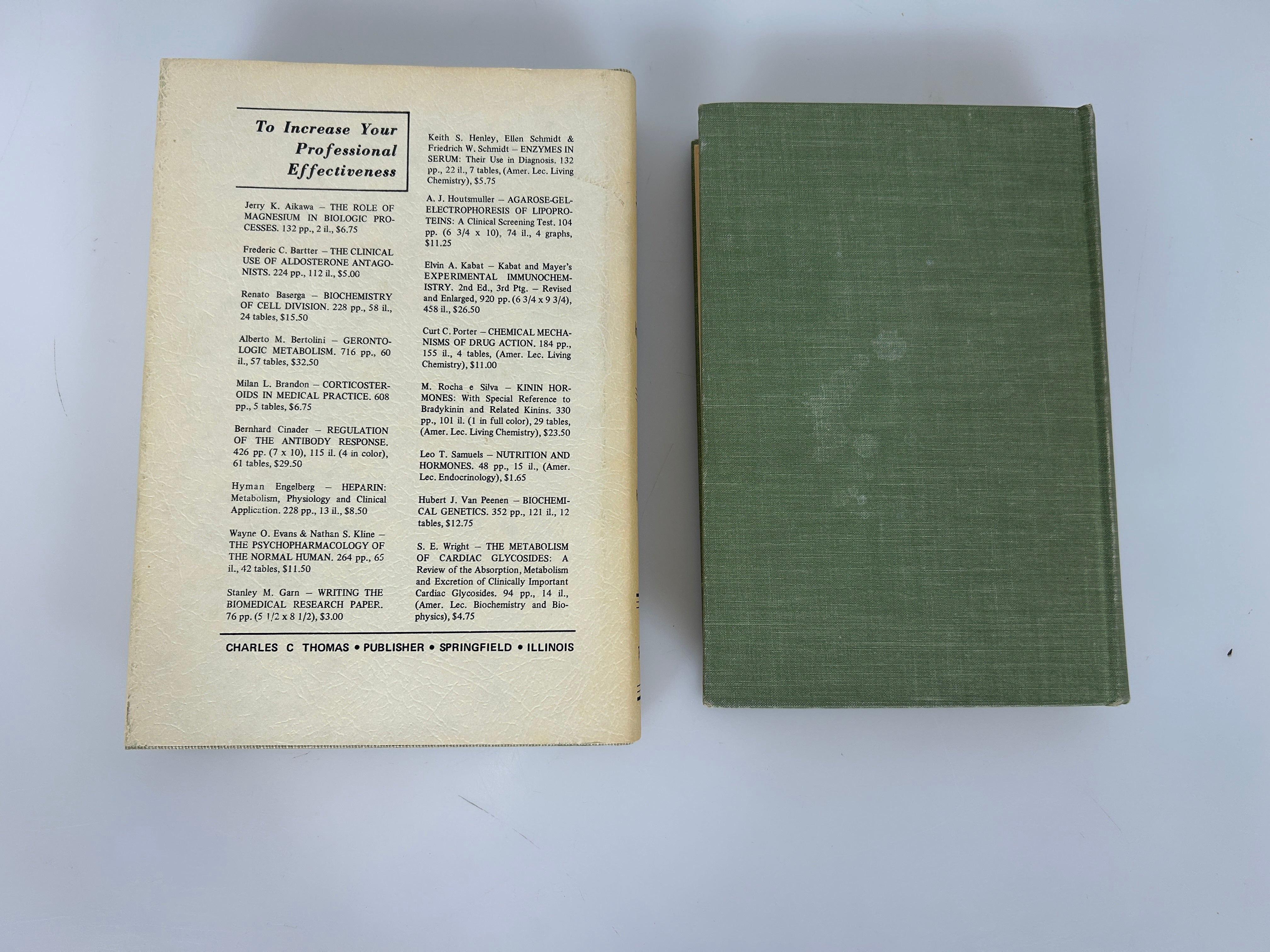 2 Vols: Hormone Assay/The Action of Hormones 1950-1971 Vintage HC Textbooks