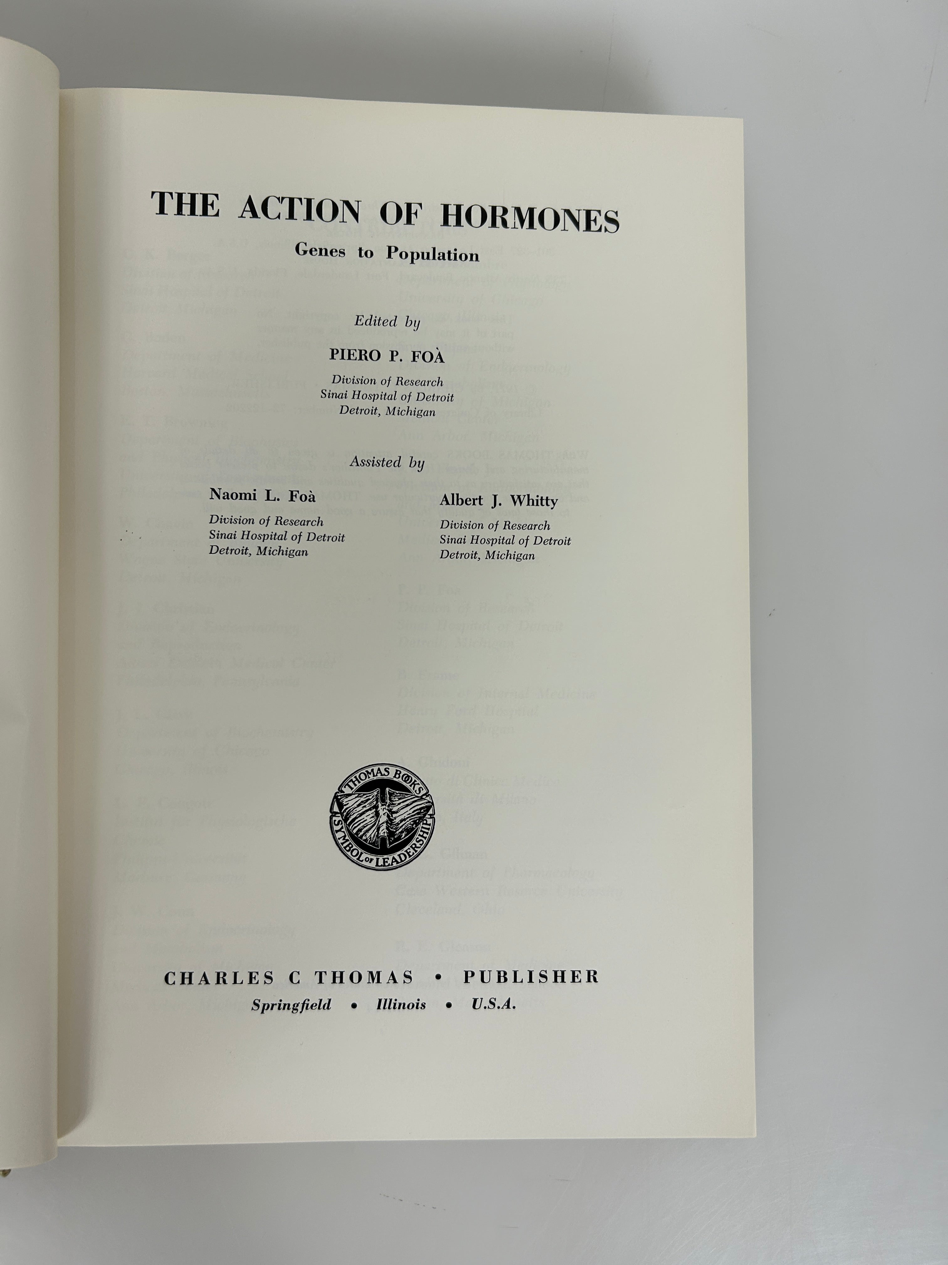 2 Vols: Hormone Assay/The Action of Hormones 1950-1971 Vintage HC Textbooks