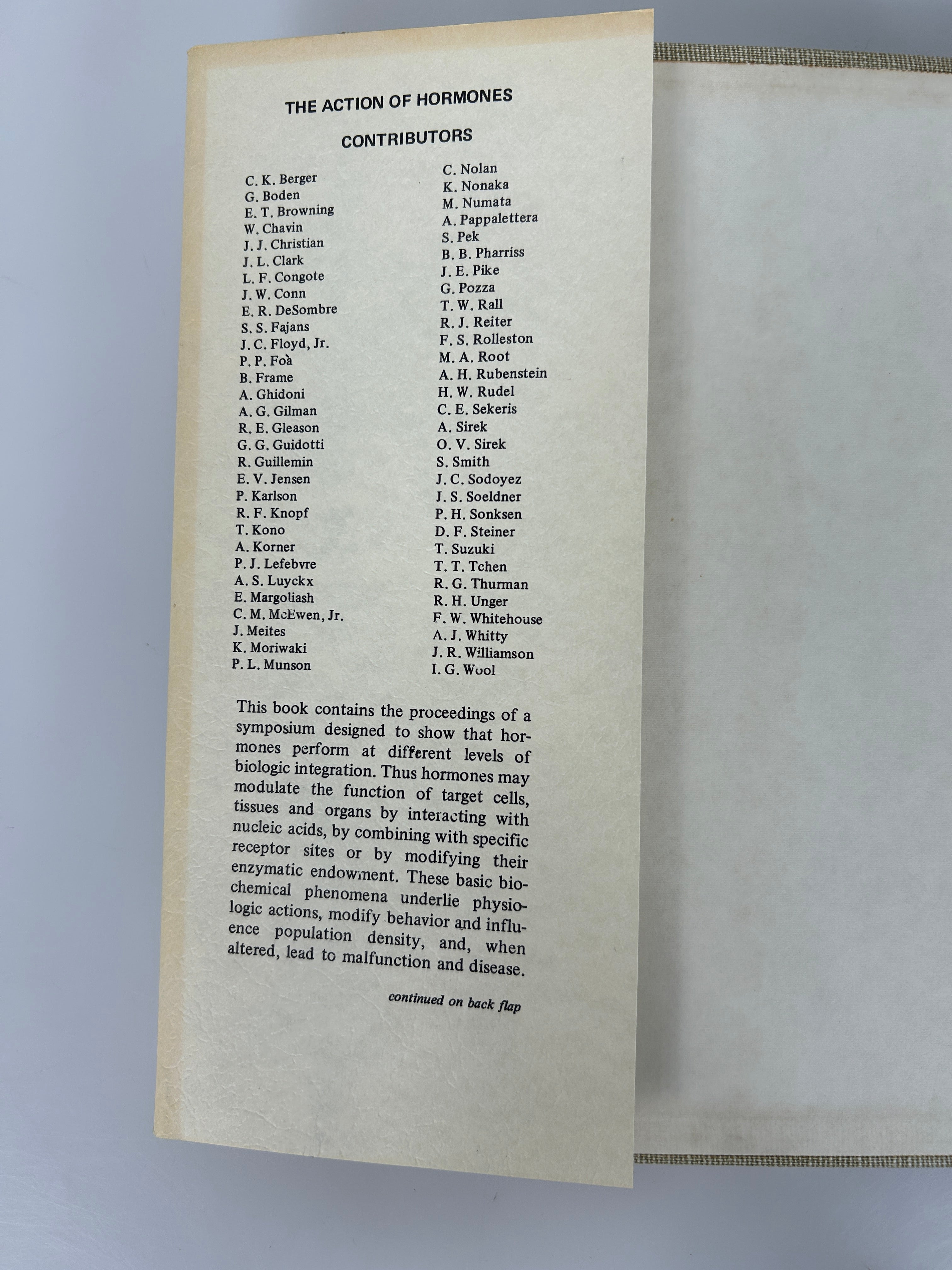 2 Vols: Hormone Assay/The Action of Hormones 1950-1971 Vintage HC Textbooks