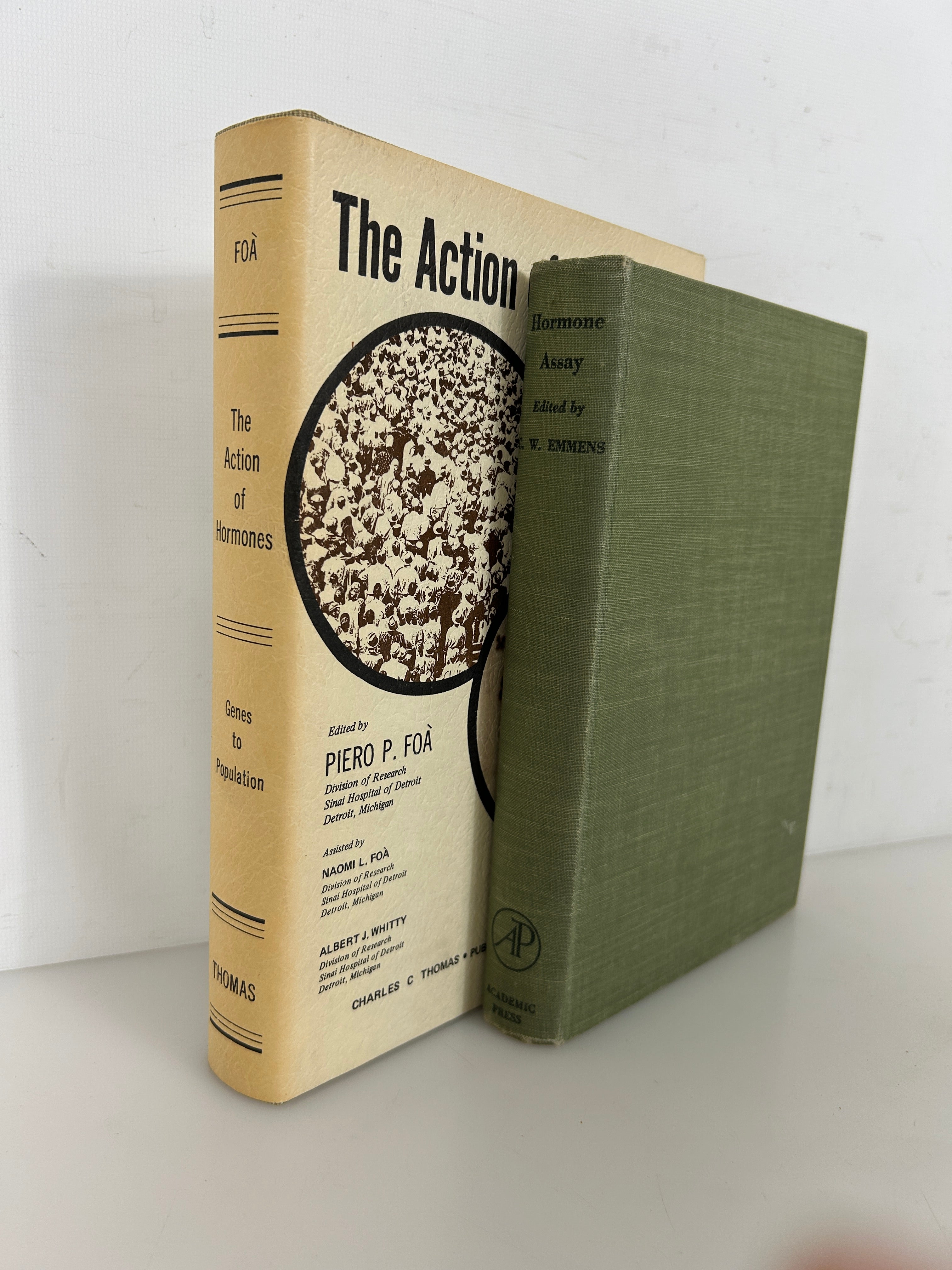 2 Vols: Hormone Assay/The Action of Hormones 1950-1971 Vintage HC Textbooks