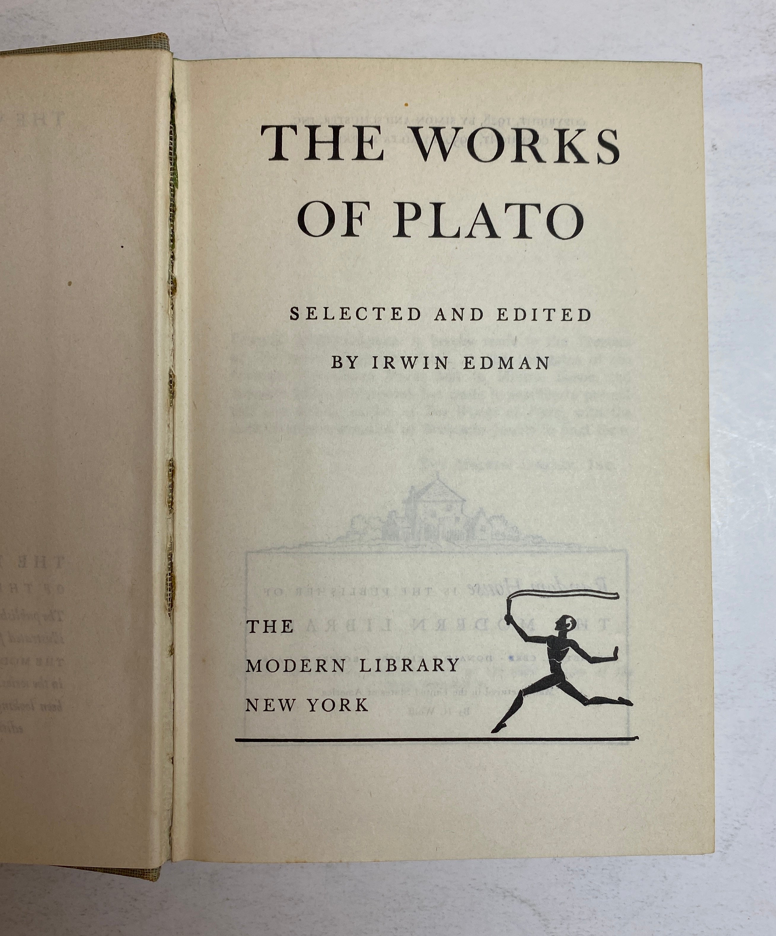2 Vols: Introduction to Plato/The Philosophy of Plato Vtg Modern Library HCDJ