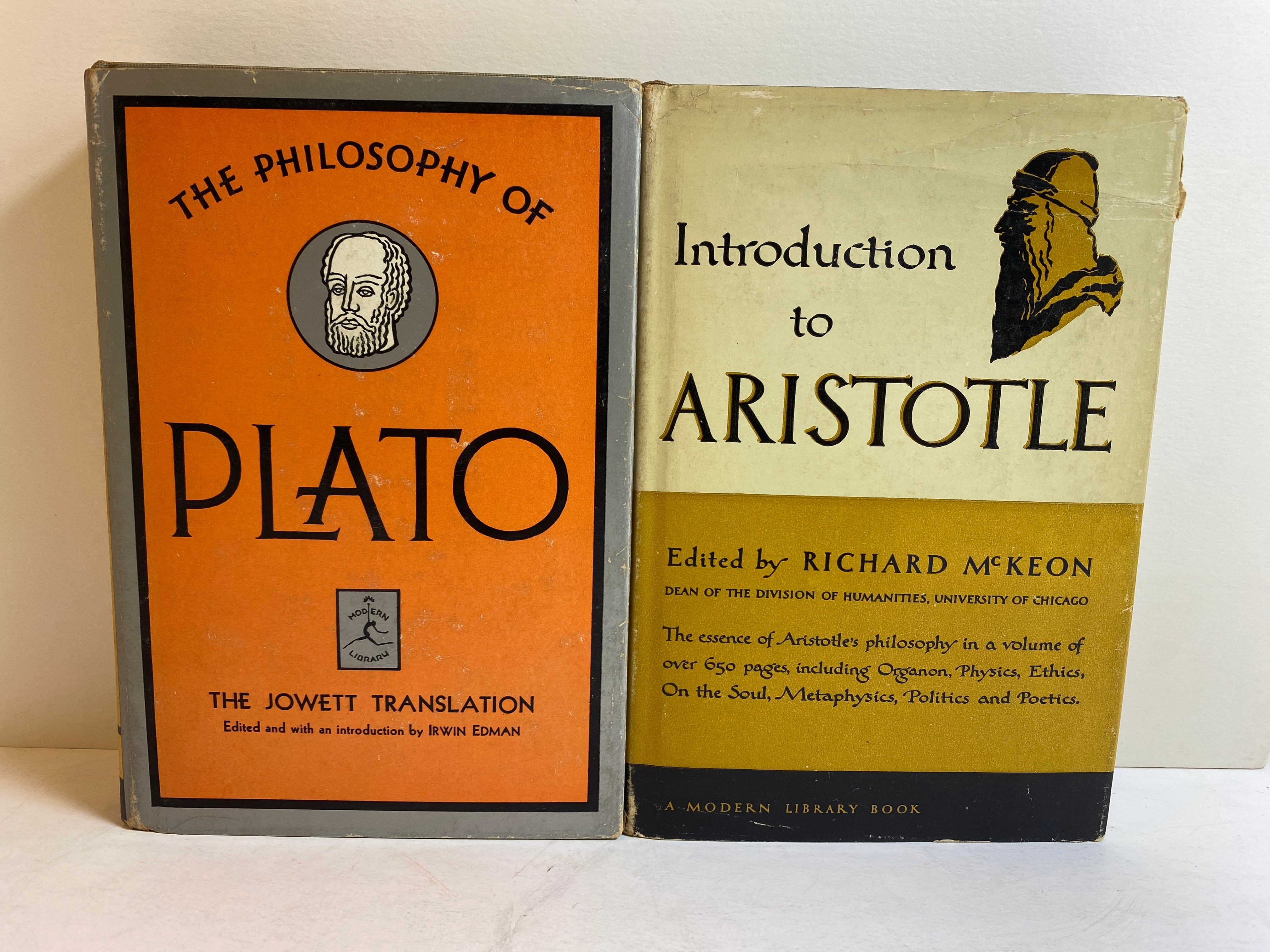2 Vols: Introduction to Plato/The Philosophy of Plato Vtg Modern Library HCDJ