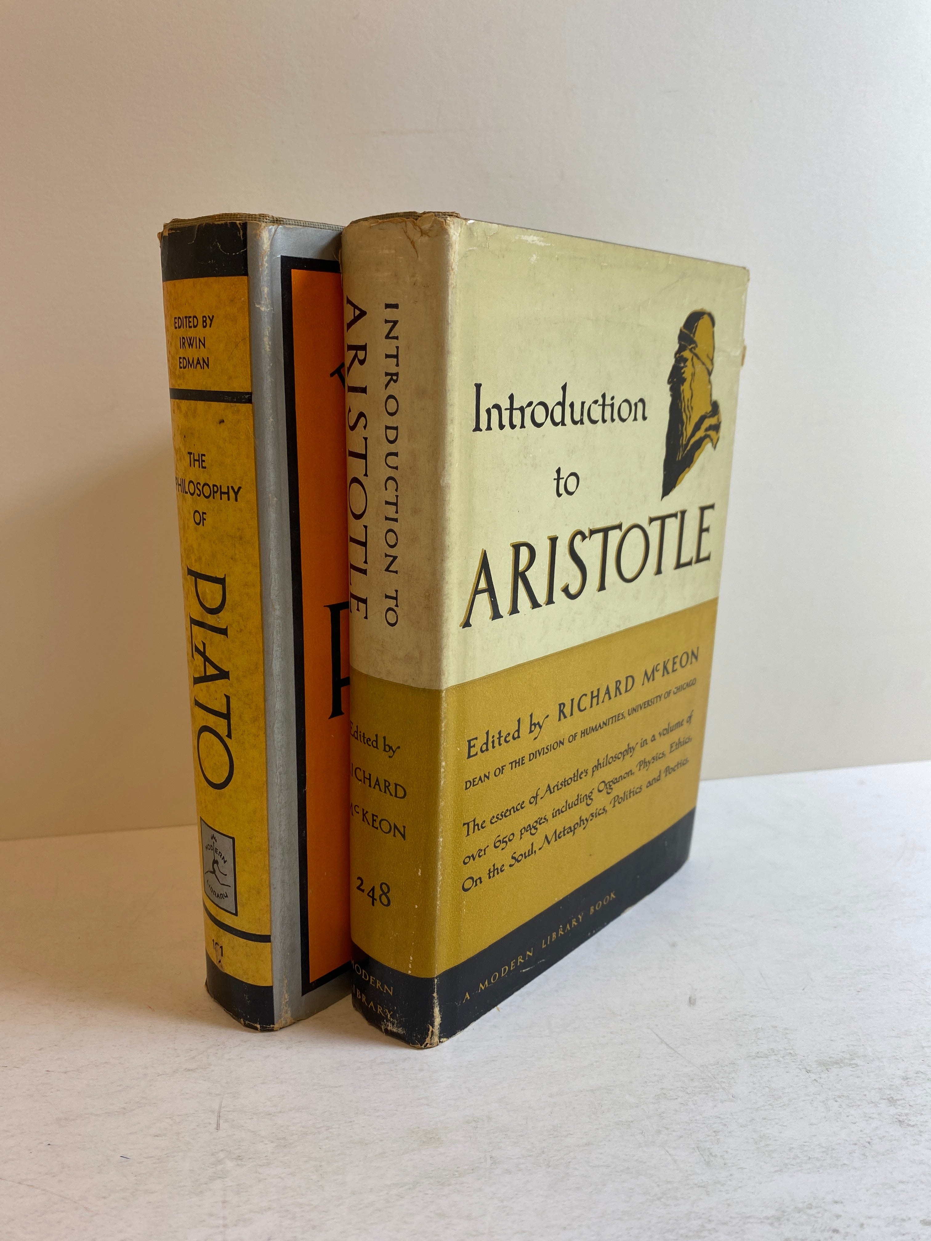 2 Vols: Introduction to Plato/The Philosophy of Plato Vtg Modern Library HCDJ