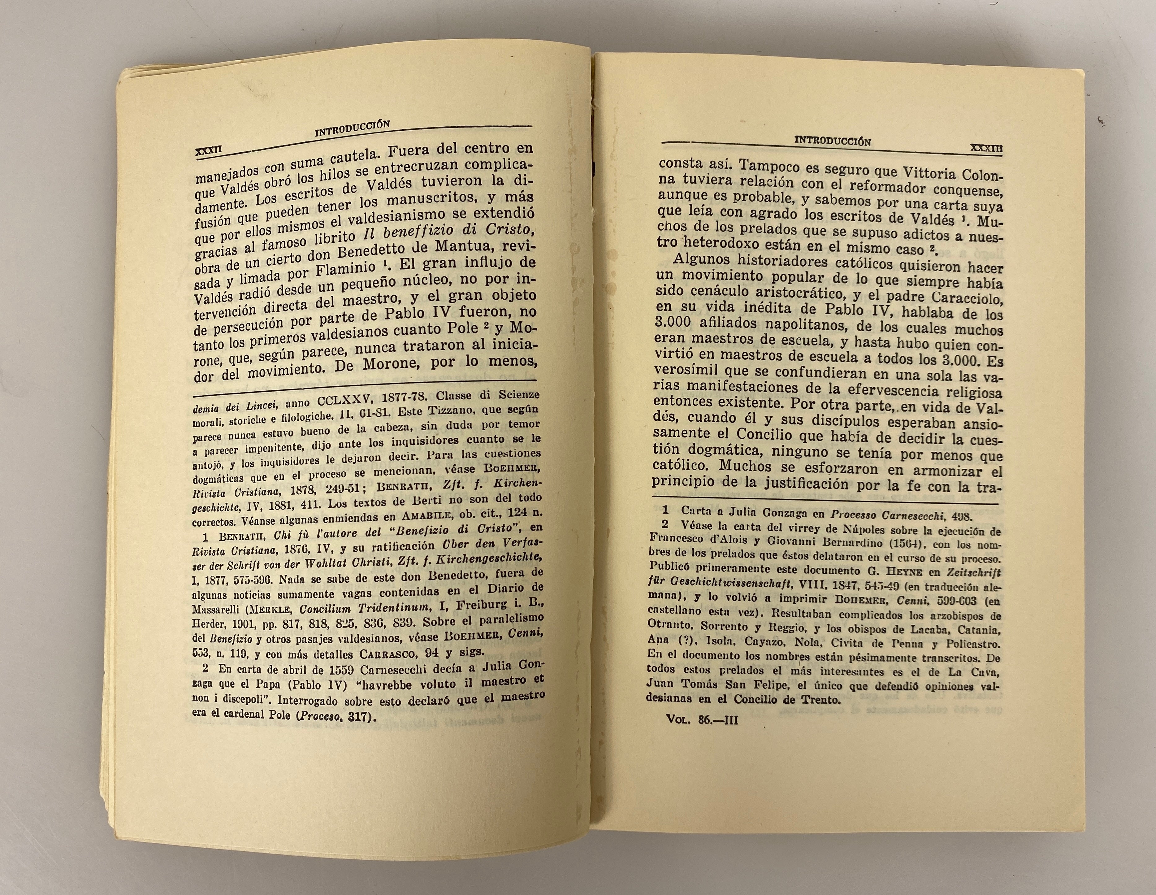 2 Vols: Juan de Valdes/Alfonso de Valdes by Montesinos 1956-64 SC
