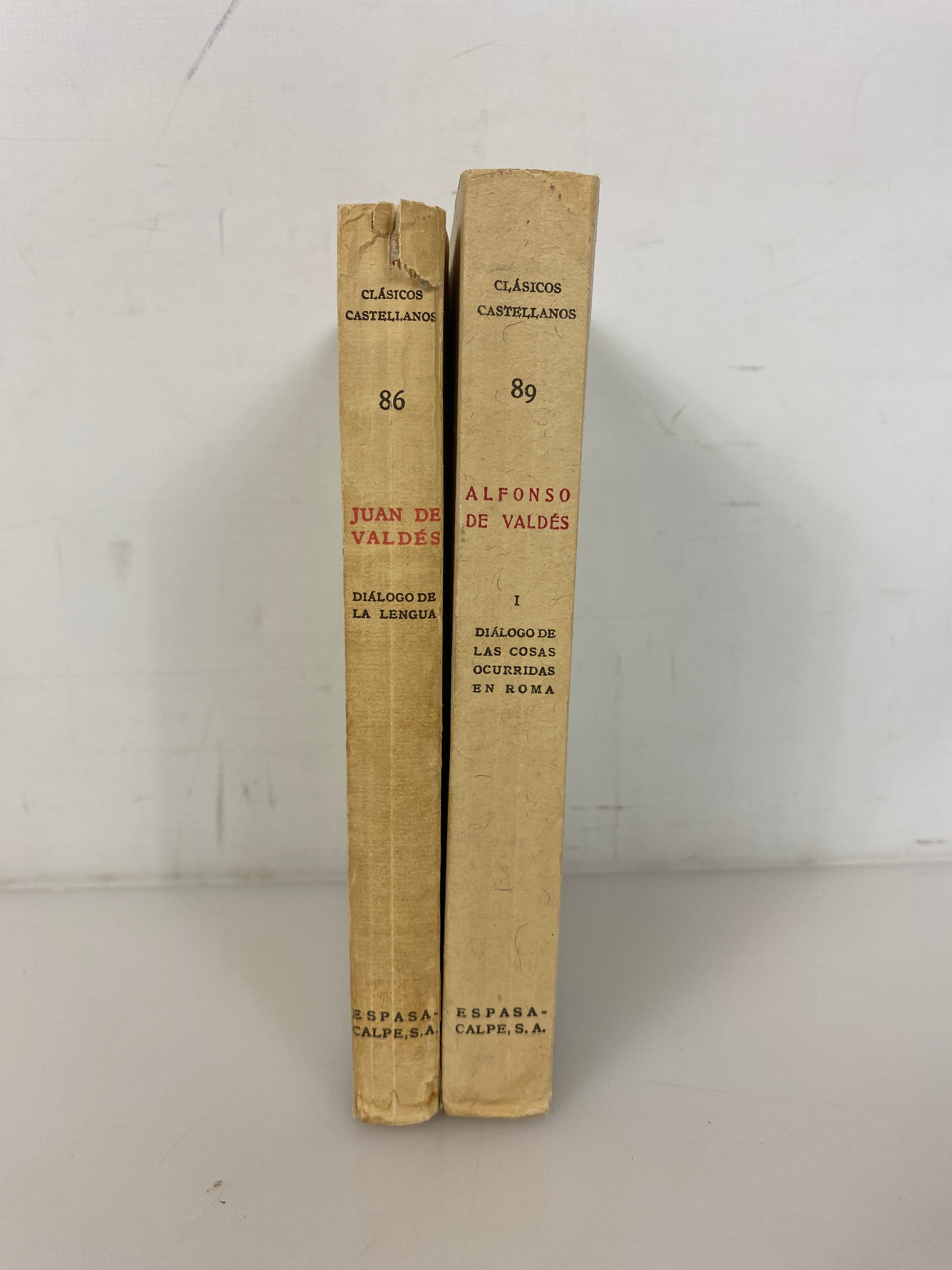2 Vols: Juan de Valdes/Alfonso de Valdes by Montesinos 1956-64 SC