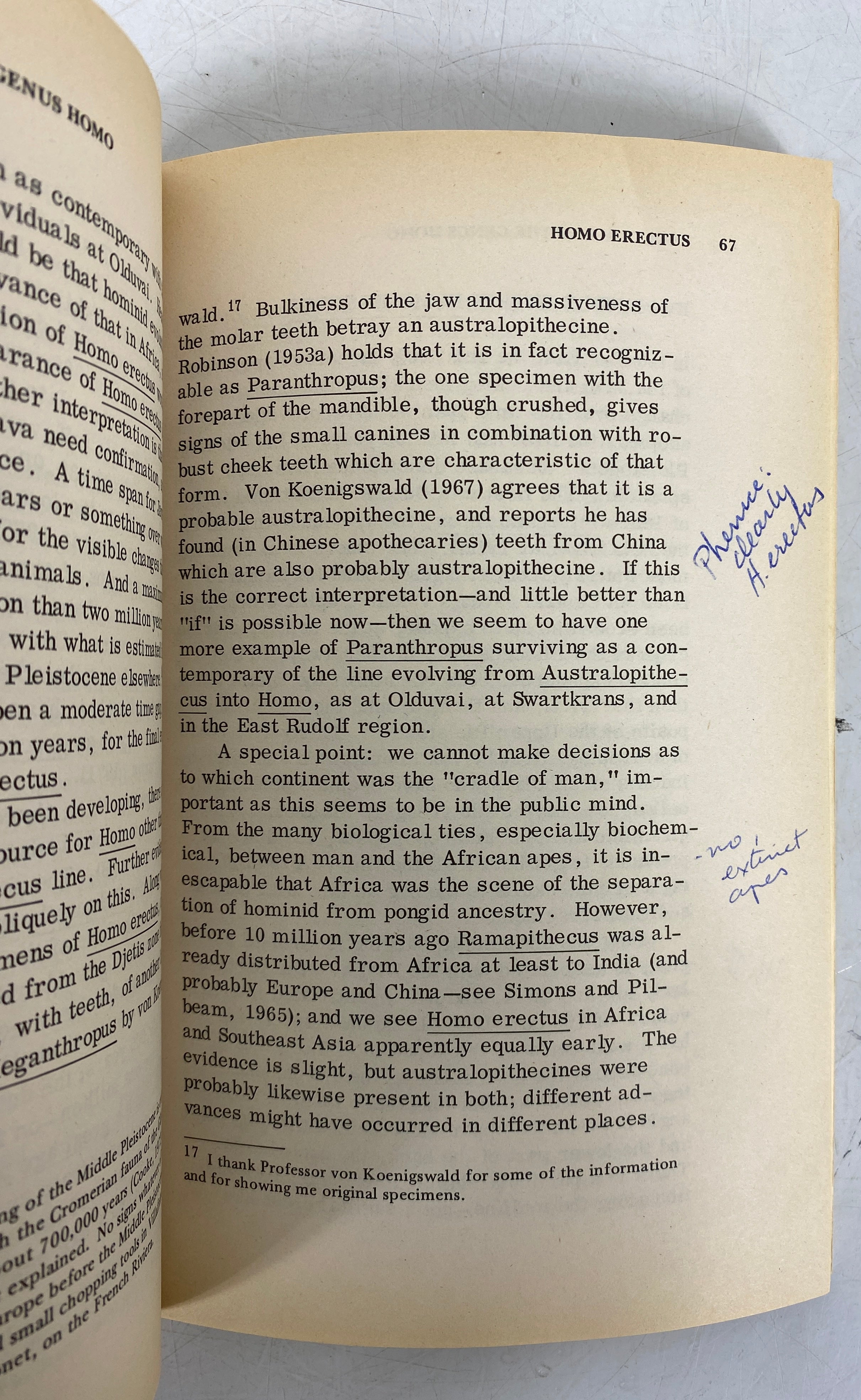 2 Vols: Living Prehistory (McKern)/Evolution of the Genus Homo (Howells) SC